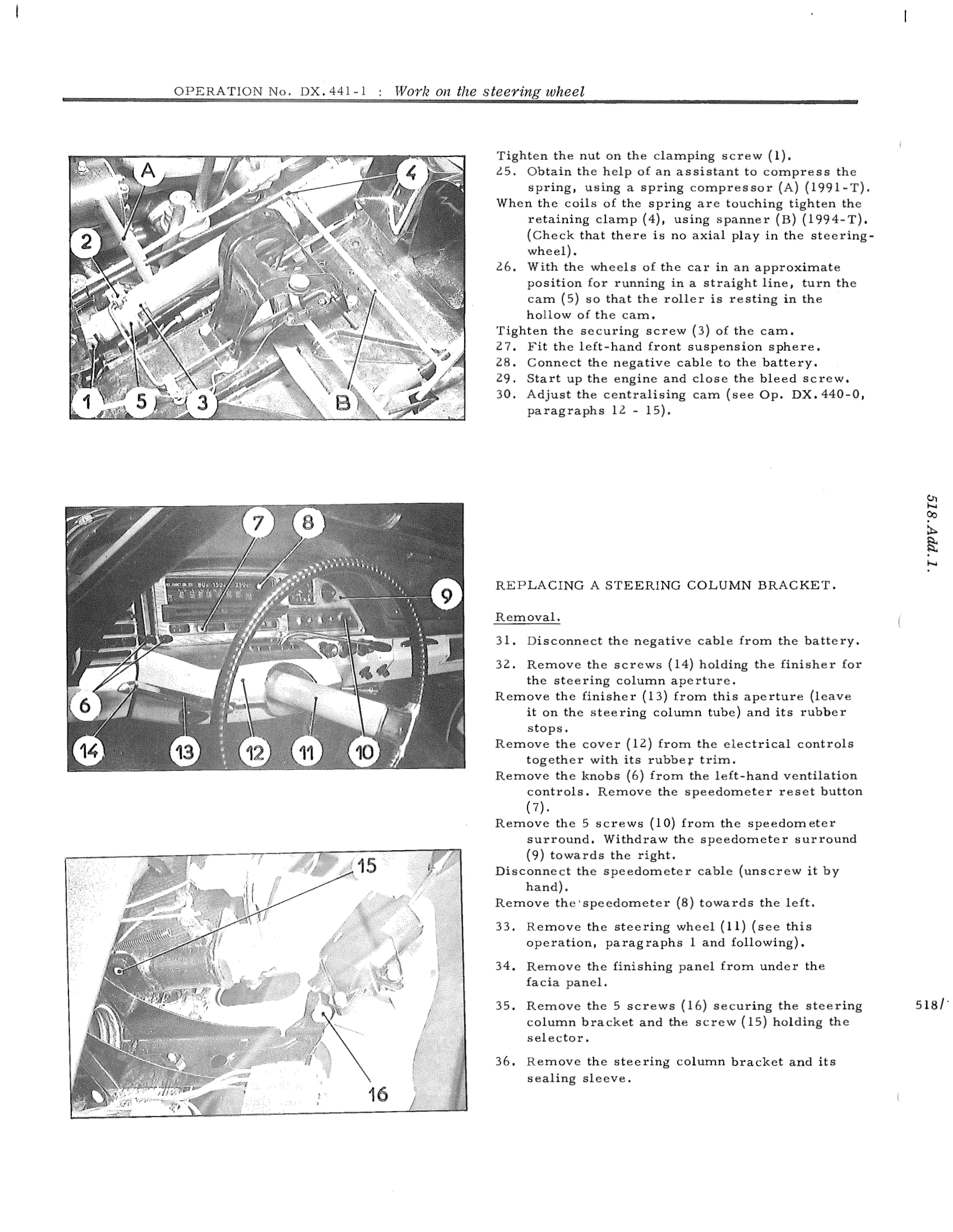 Work on the steering wheel, page 368 of 750 — DS21 & DS21M / DS19A & DS19MA Repair Manual