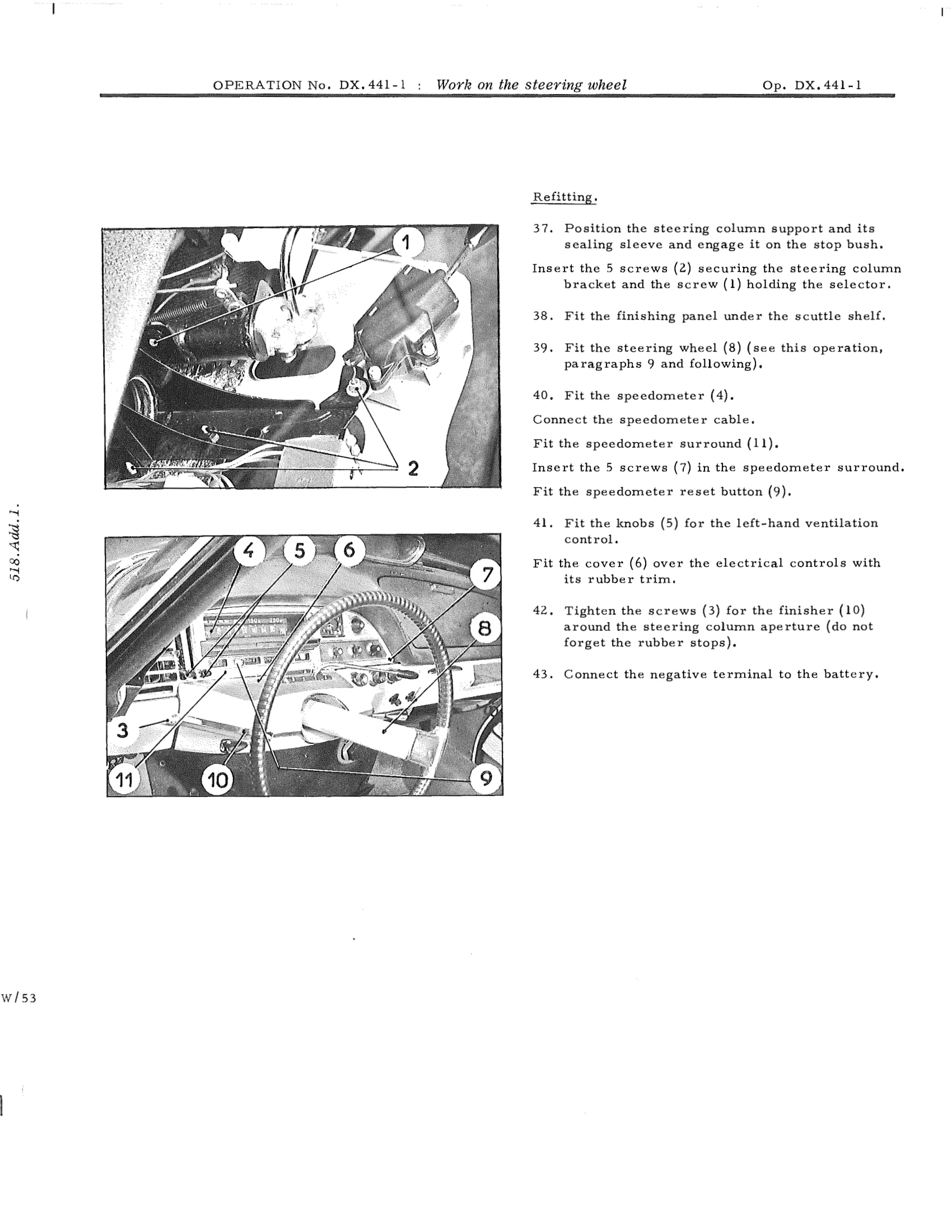 Work on the steering wheel, page 369 of 750 — DS21 & DS21M / DS19A & DS19MA Repair Manual