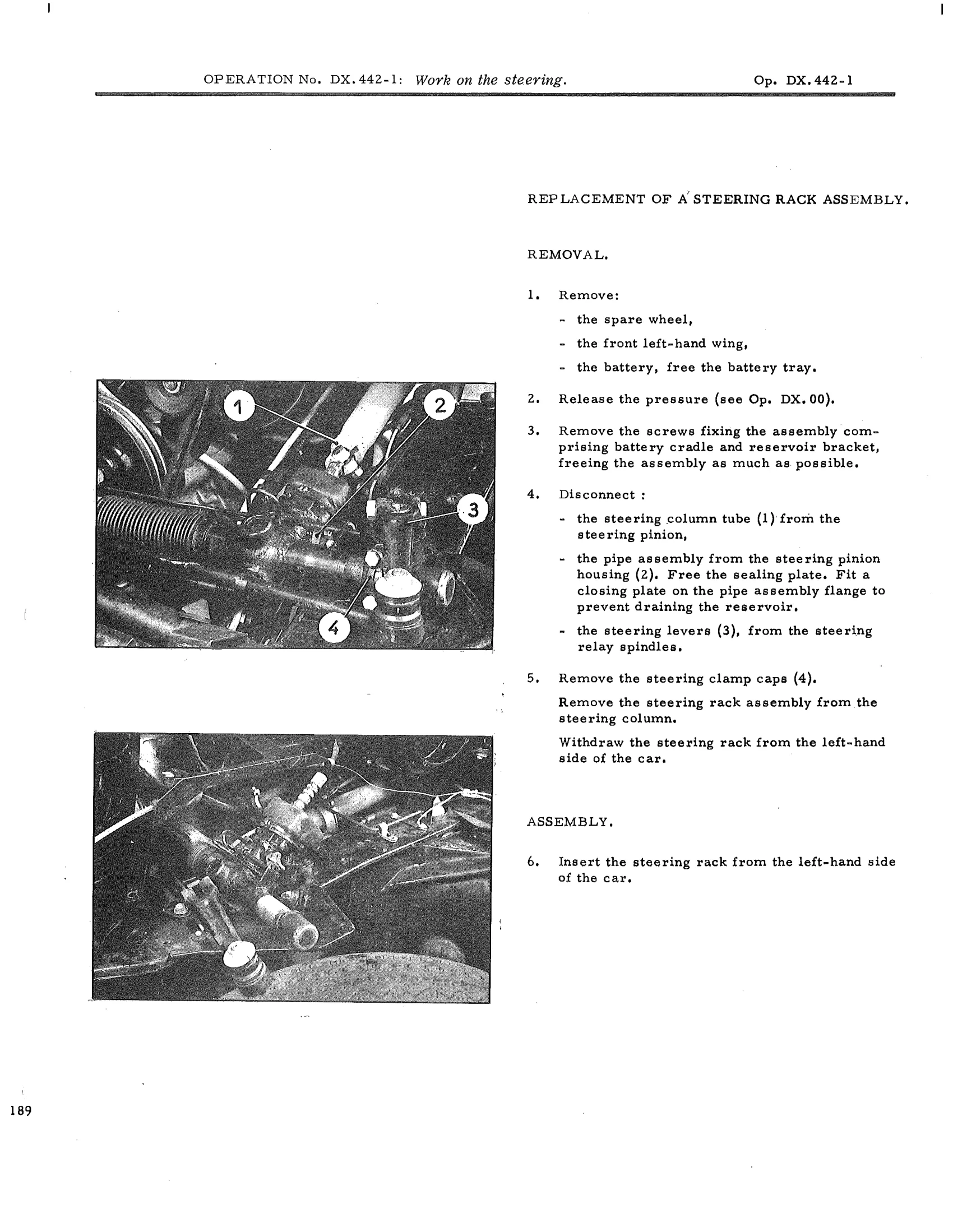 Work on the steering, page 370 of 750 — DS21 & DS21M / DS19A & DS19MA Repair Manual