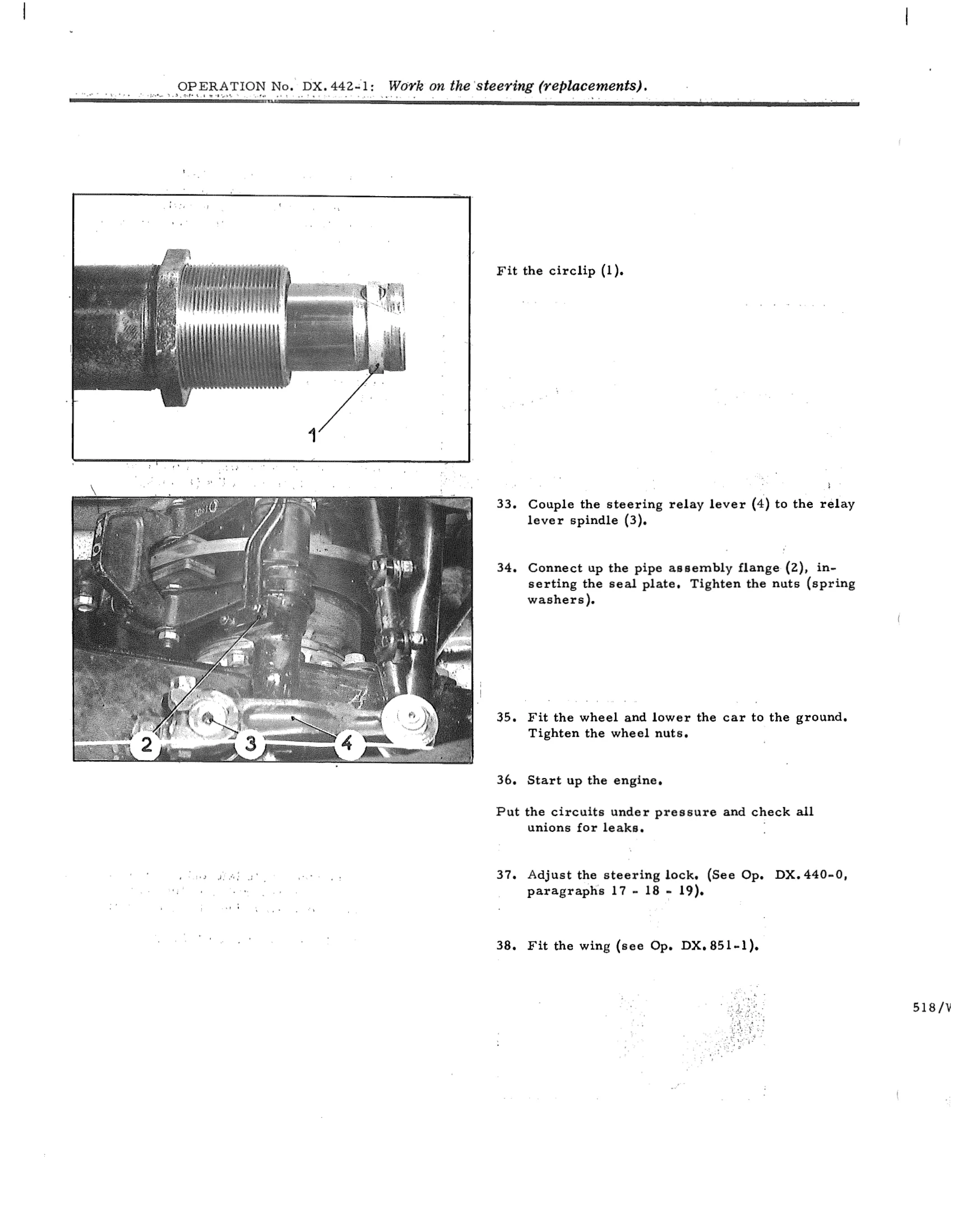 Work on the steering (replacements), page 375 of 750 — DS21 & DS21M / DS19A & DS19MA Repair Manual