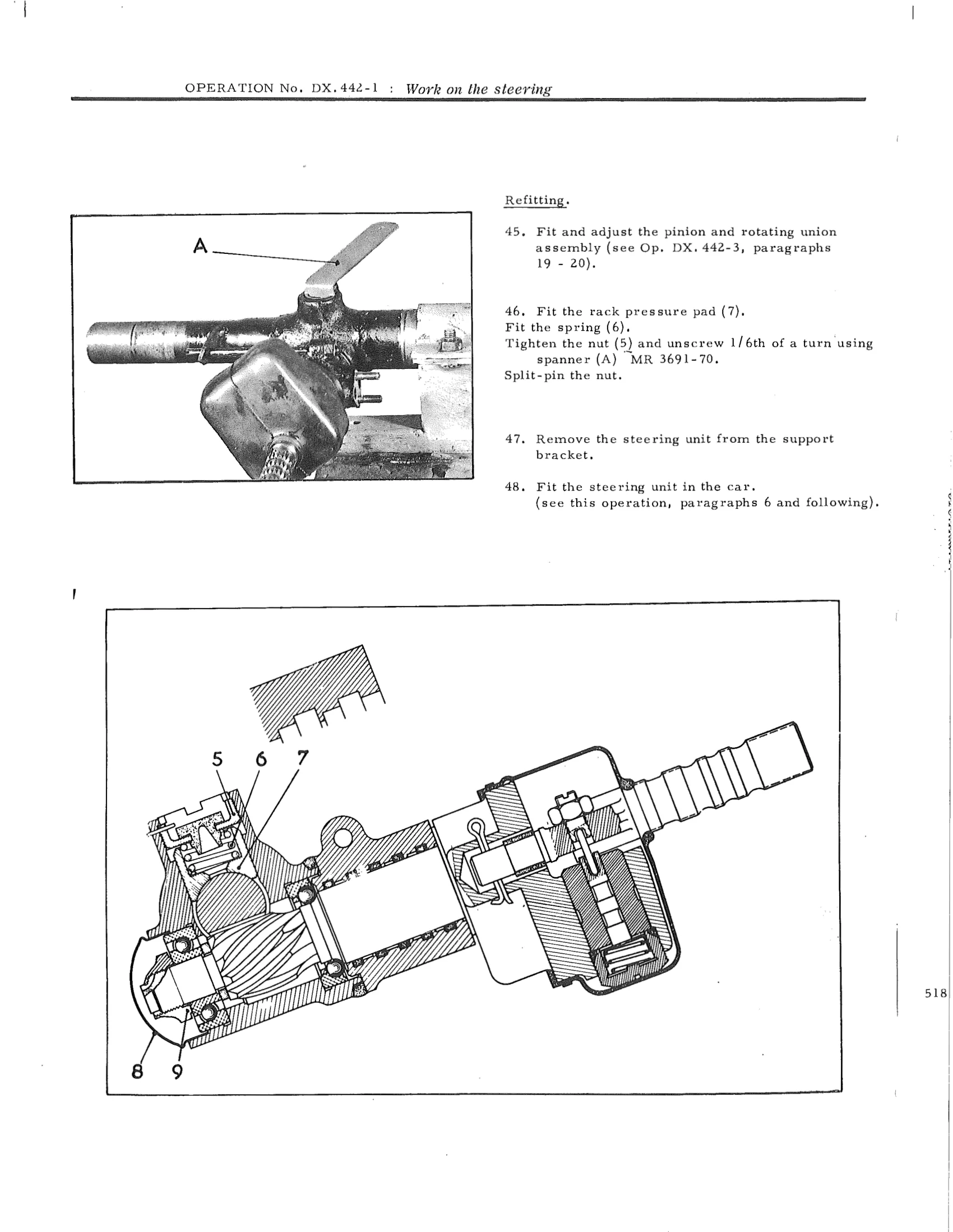 Work on the steering, page 377 of 750 — DS21 & DS21M / DS19A & DS19MA Repair Manual