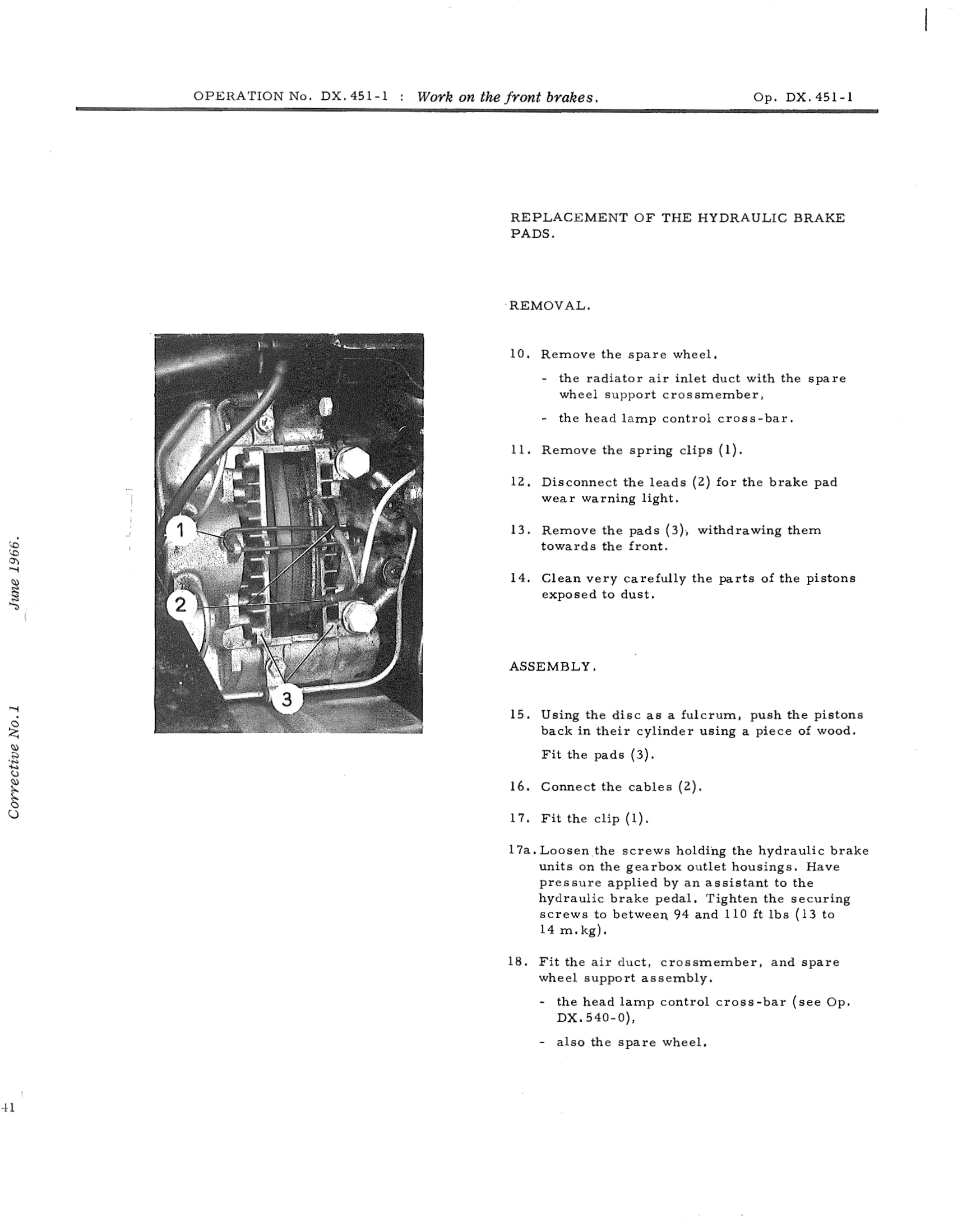 Work on the front brakes, page 408 of 750 — DS21 & DS21M / DS19A & DS19MA Repair Manual