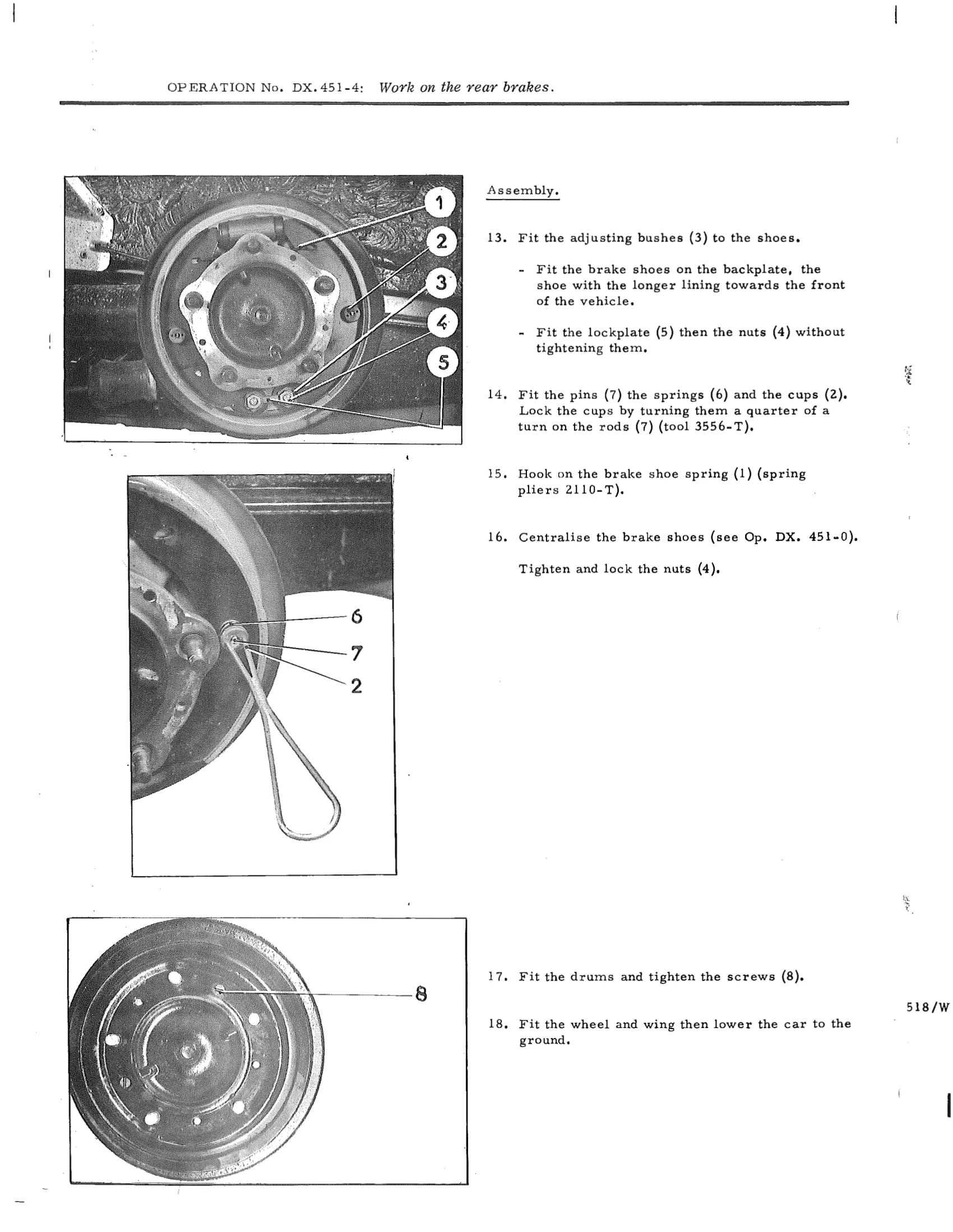 Work on the rear brakes, page 411 of 750 — DS21 & DS21M / DS19A & DS19MA Repair Manual