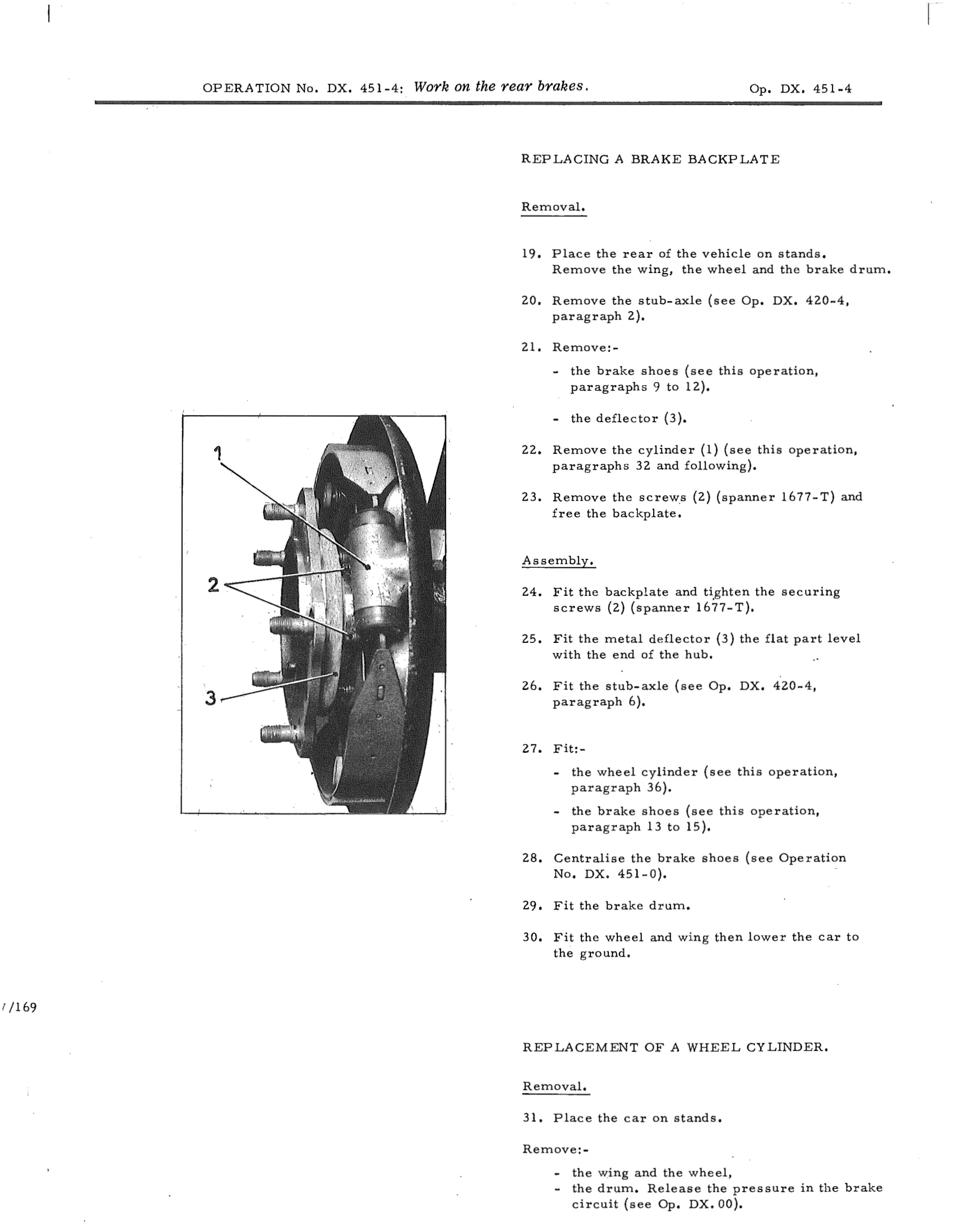 Replace brake backplate / Replace wheel cylinder, page 412 of 750 — DS21 & DS21M / DS19A & DS19MA Repair Manual