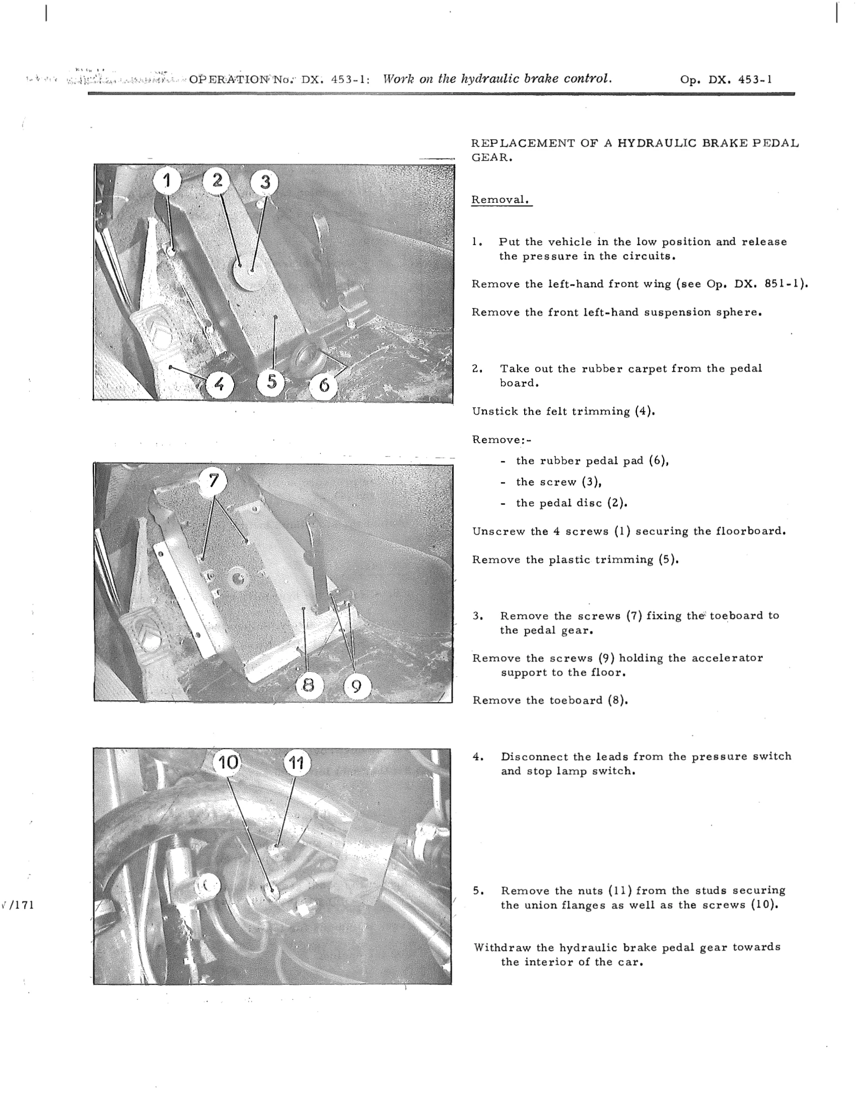 Replace hydraulic brake pedal gear, page 417 of 750 — DS21 & DS21M / DS19A & DS19MA Repair Manual