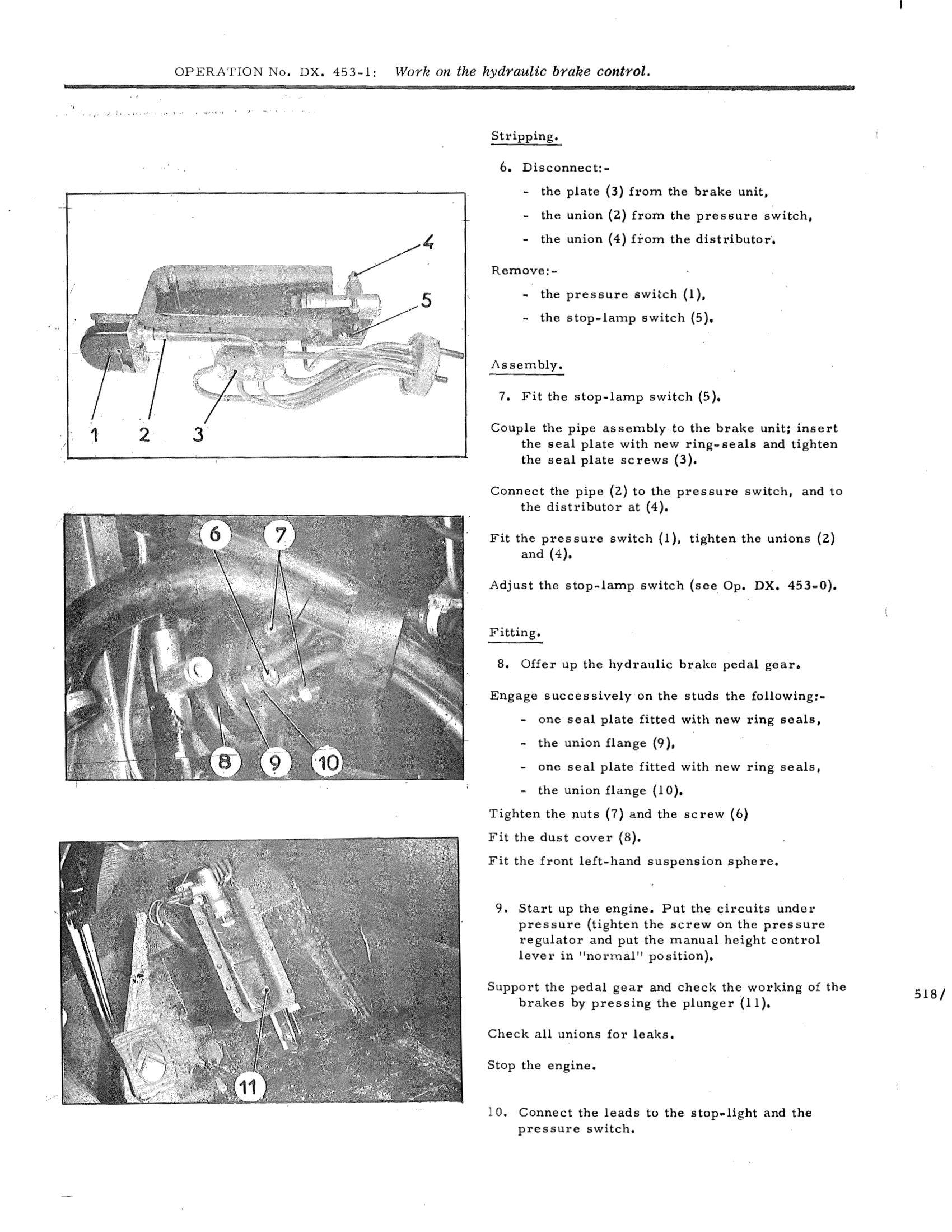 Replace hydraulic brake pedal gear, page 418 of 750 — DS21 & DS21M / DS19A & DS19MA Repair Manual