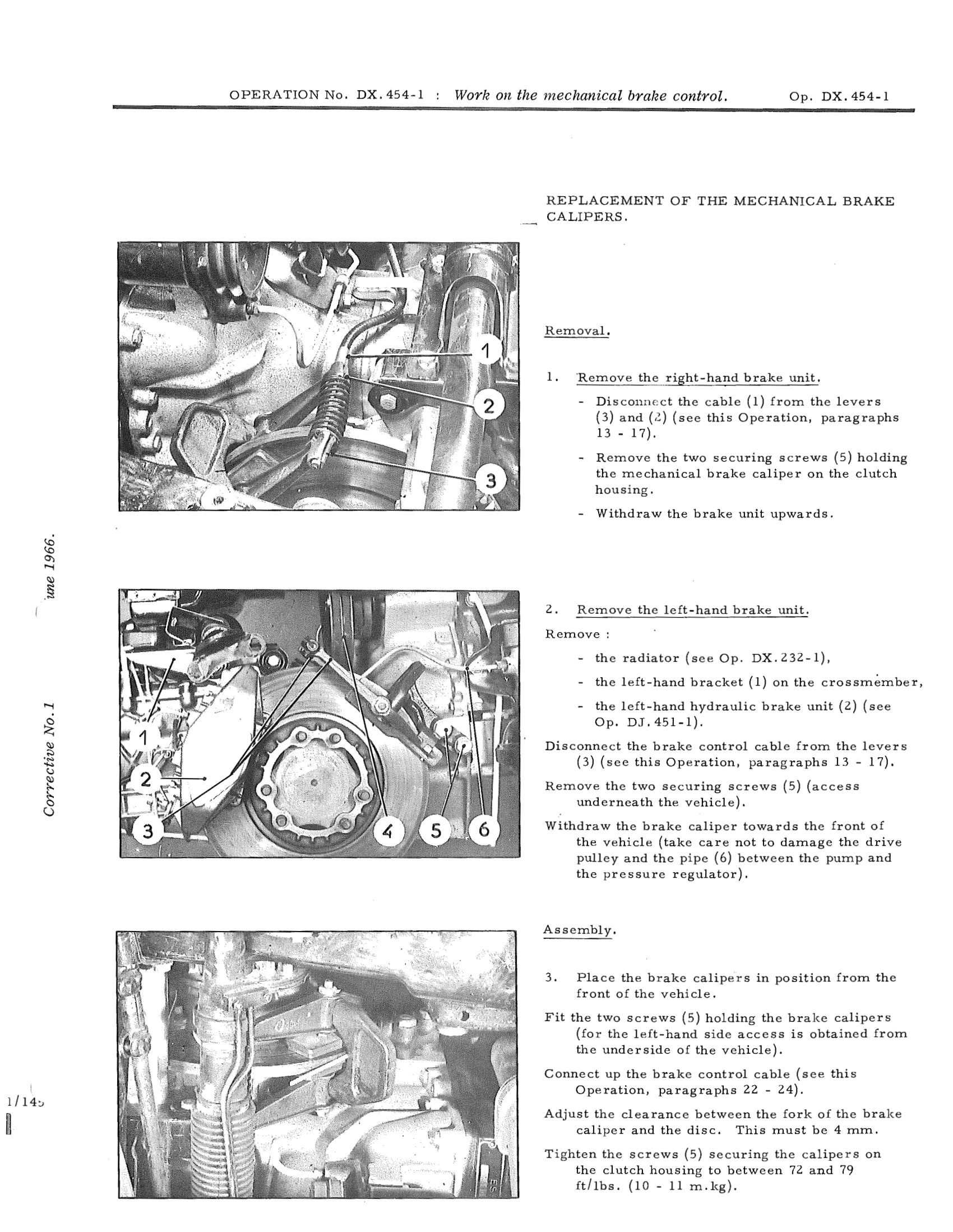 Work on the mechanical brake control, page 428 of 750 — DS21 & DS21M / DS19A & DS19MA Repair Manual