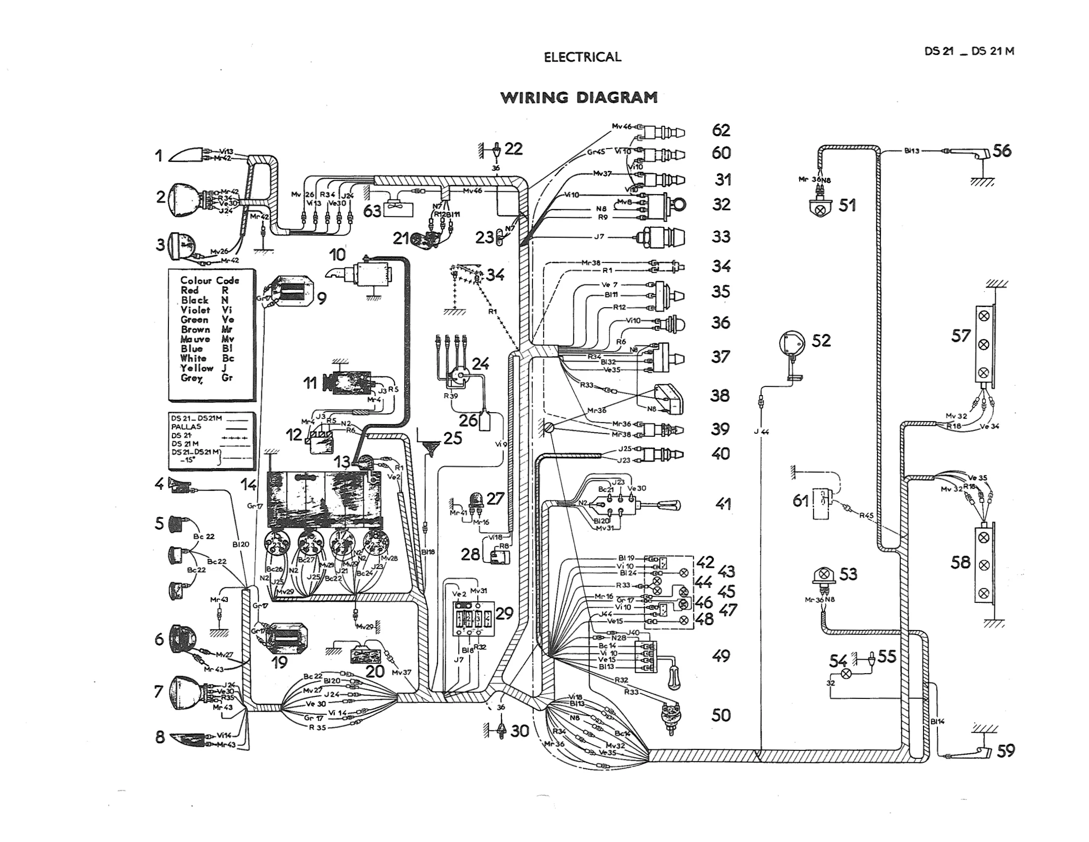 Electrical system DS 21 and DS 21M, page 435 of 750 — DS21 & DS21M / DS19A & DS19MA Repair Manual