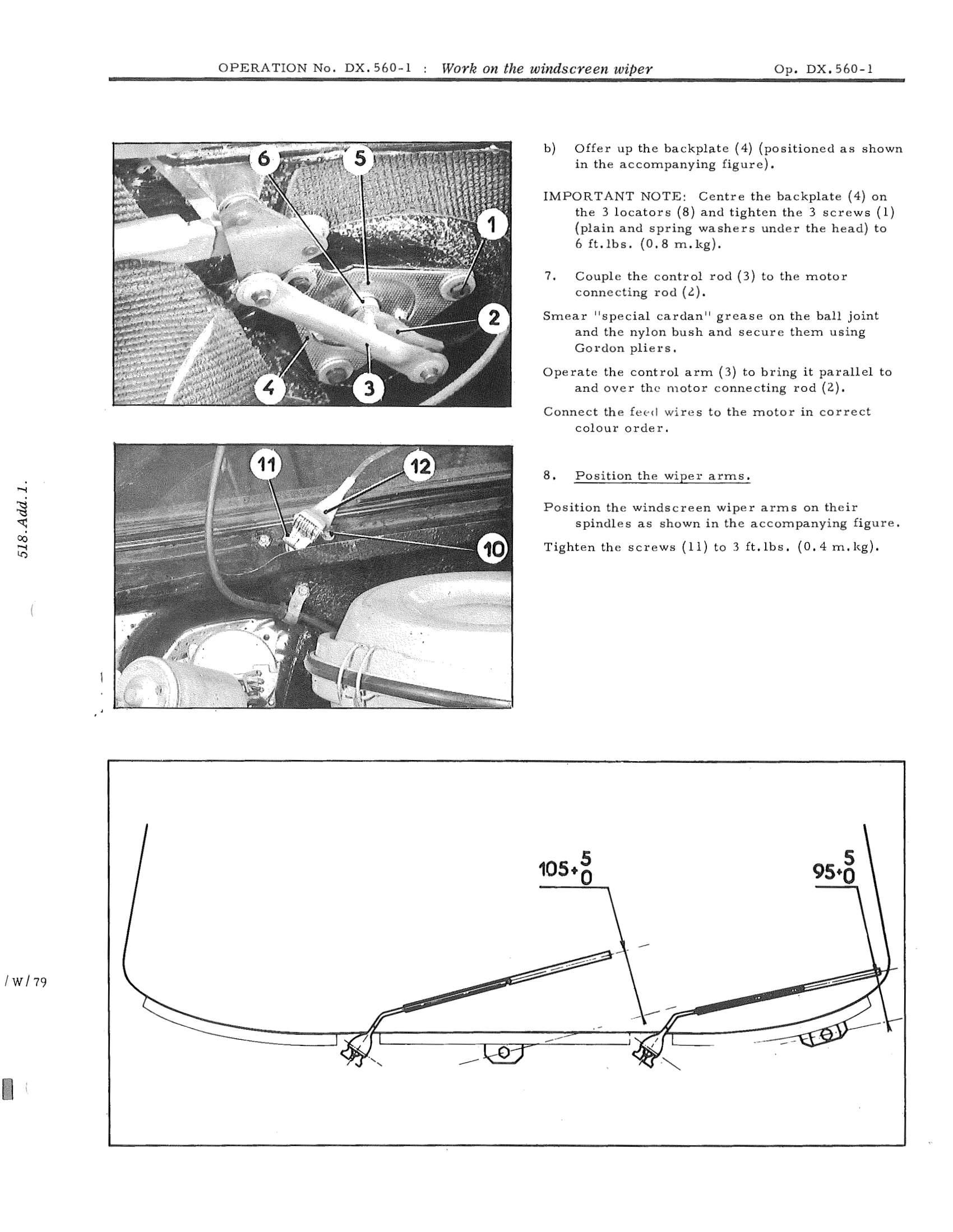 Work on the windscreen wiper, page 464 of 750 — DS21 & DS21M / DS19A & DS19MA Repair Manual