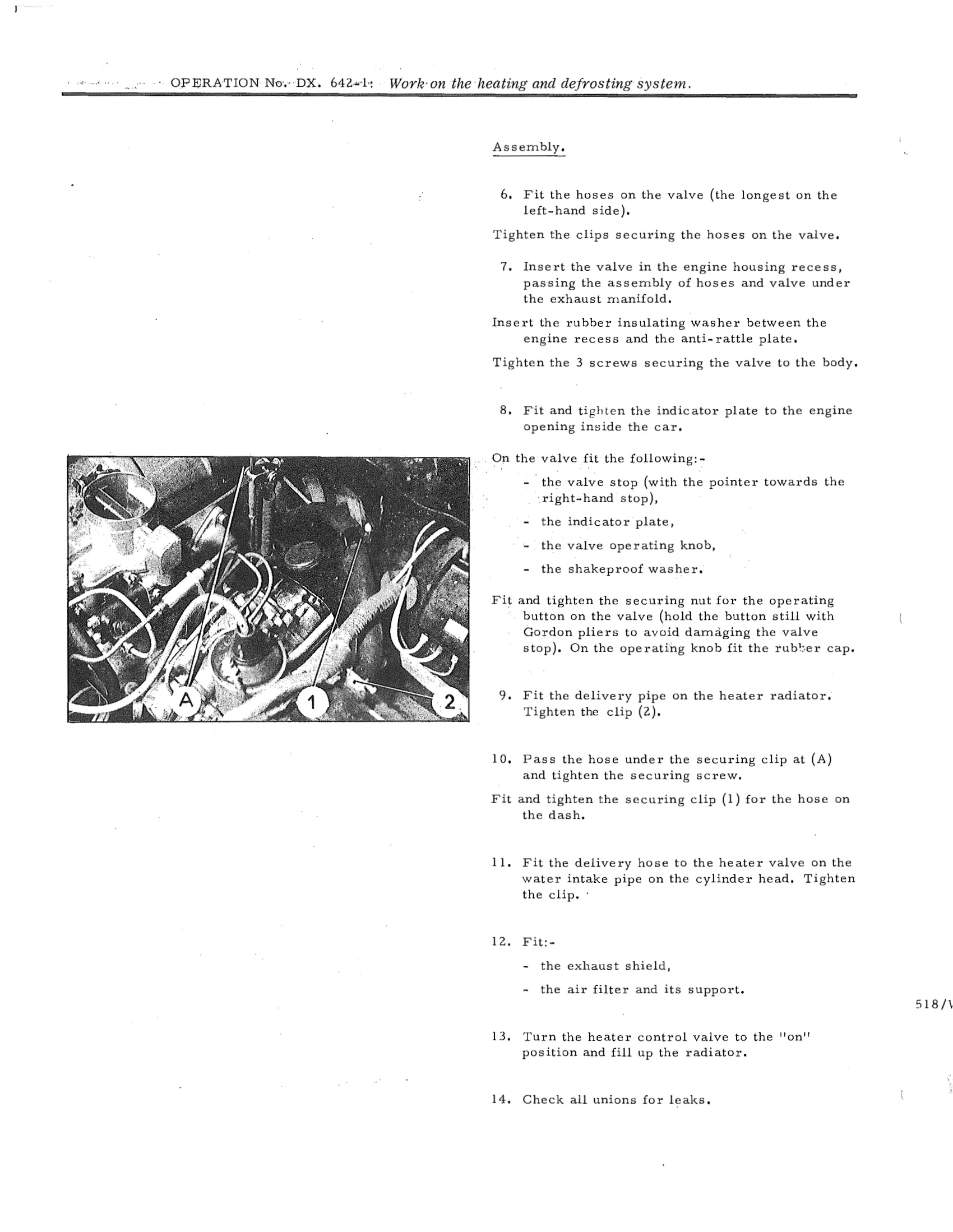 Replace heater control valve, page 467 of 750 — DS21 & DS21M / DS19A & DS19MA Repair Manual