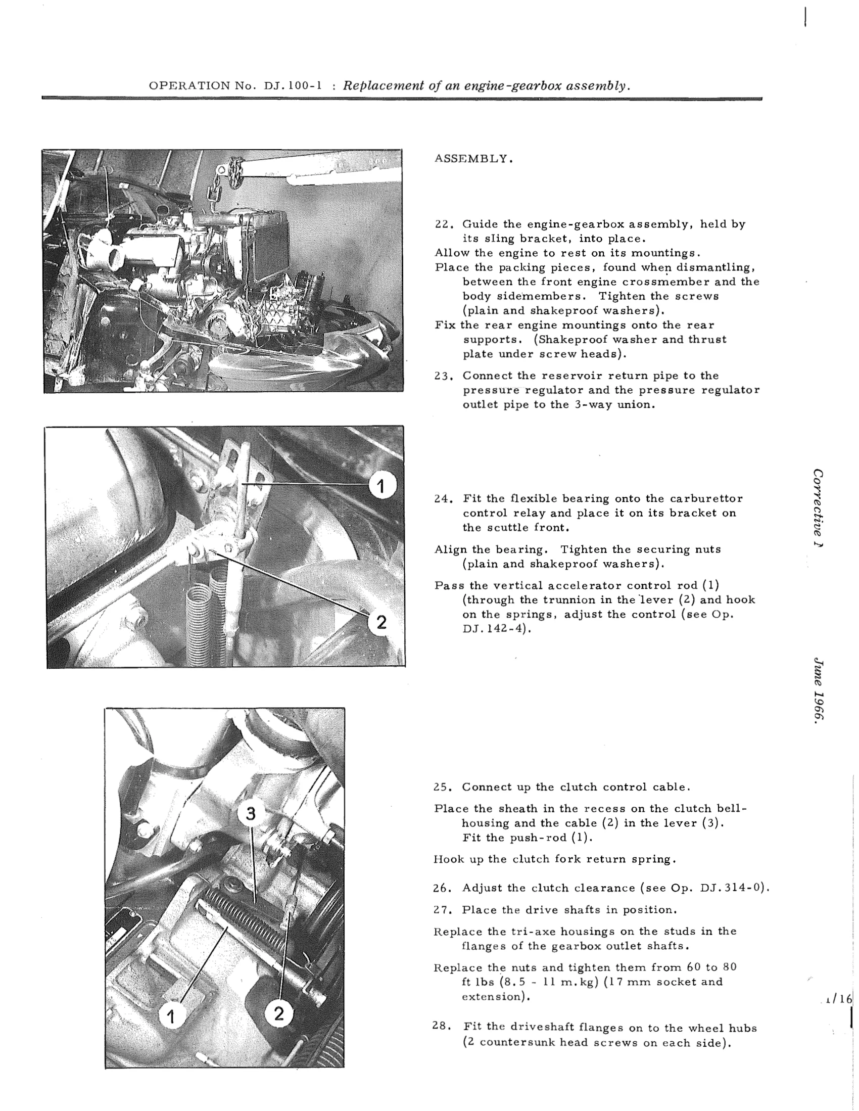 Replacement of an engine-gearbox assembly, page 484 of 750 — DS21 & DS21M / DS19A & DS19MA Repair Manual
