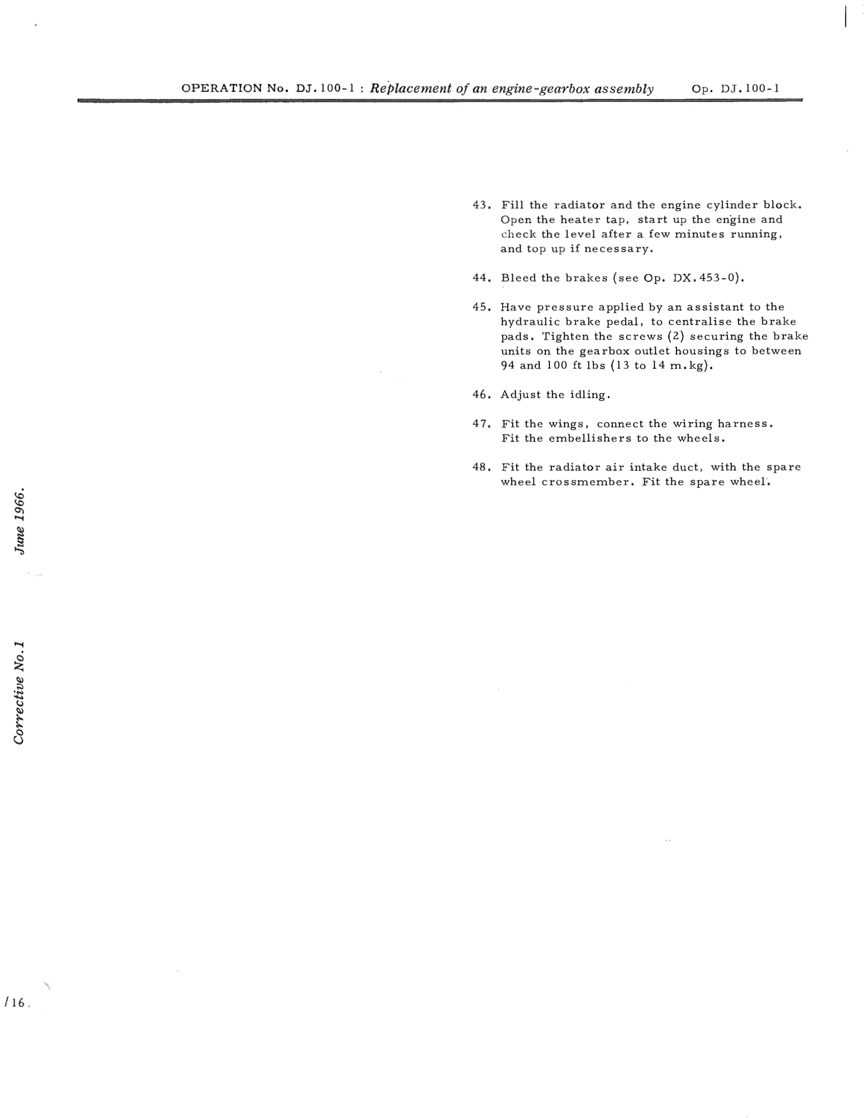 Replacement of an engine-gearbox assembly, page 487 of 750 — DS21 & DS21M / DS19A & DS19MA Repair Manual