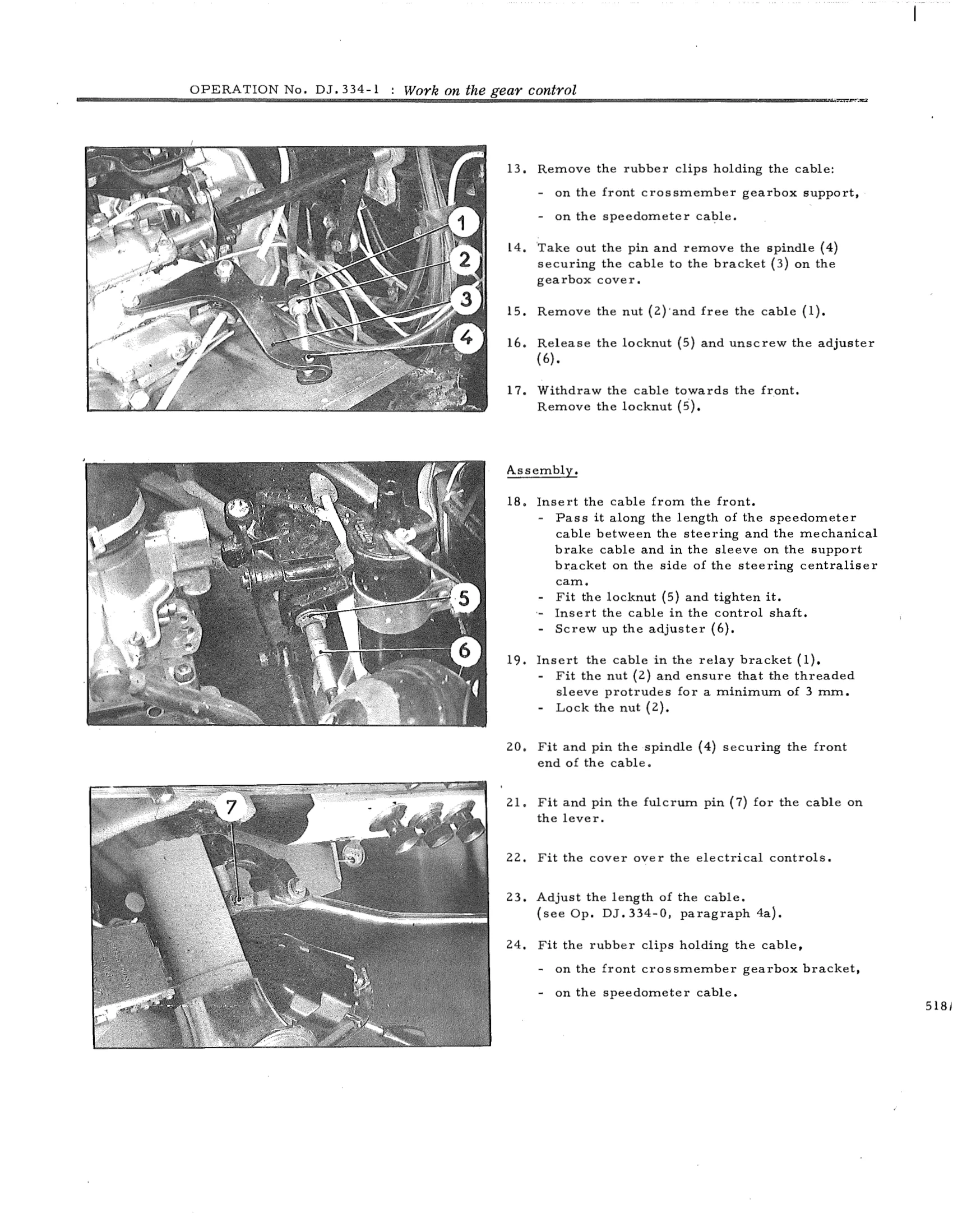 Work on the gear control, page 531 of 750 — DS21 & DS21M / DS19A & DS19MA Repair Manual