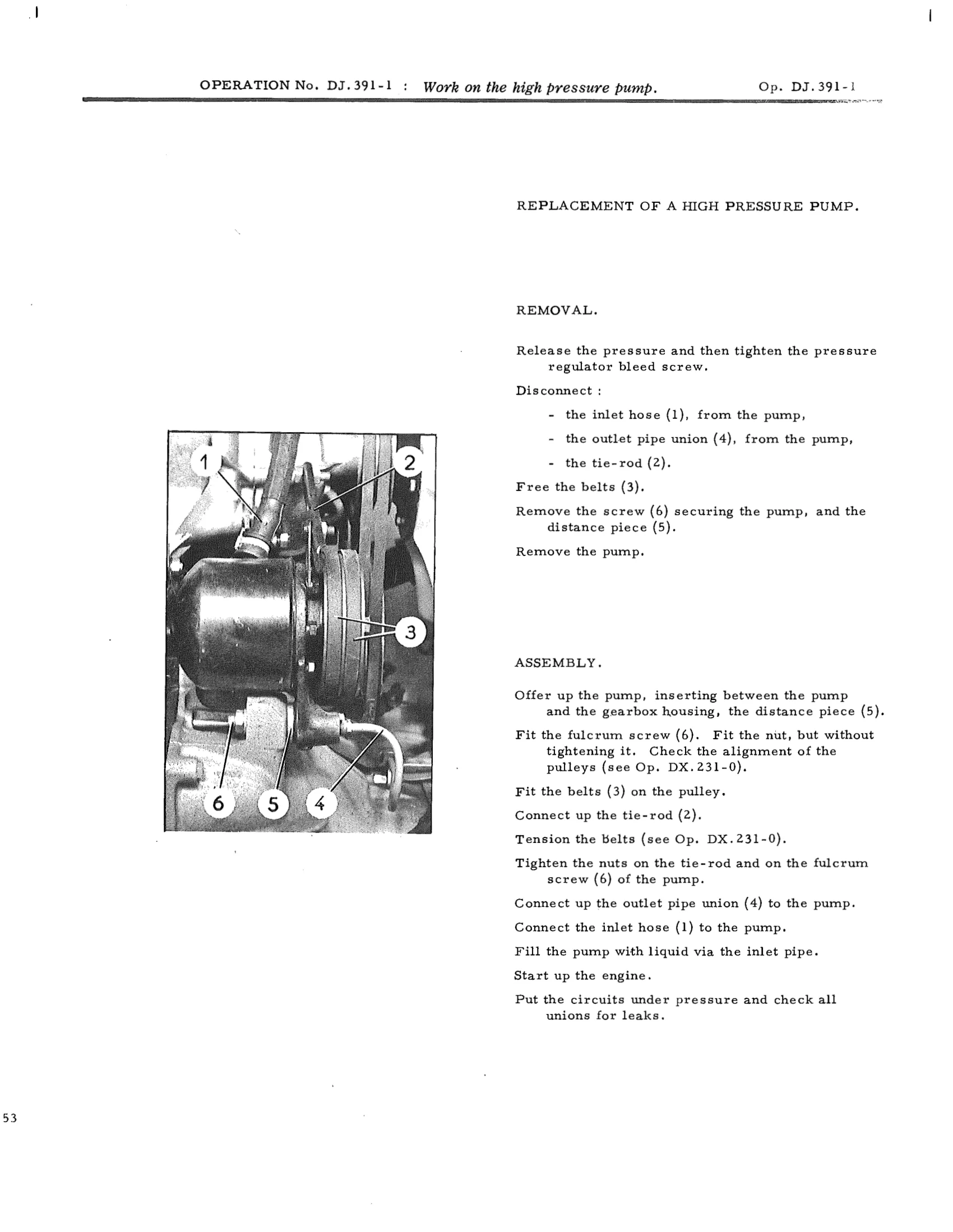 Work on the high pressure pump, page 538 of 750 — DS21 & DS21M / DS19A & DS19MA Repair Manual