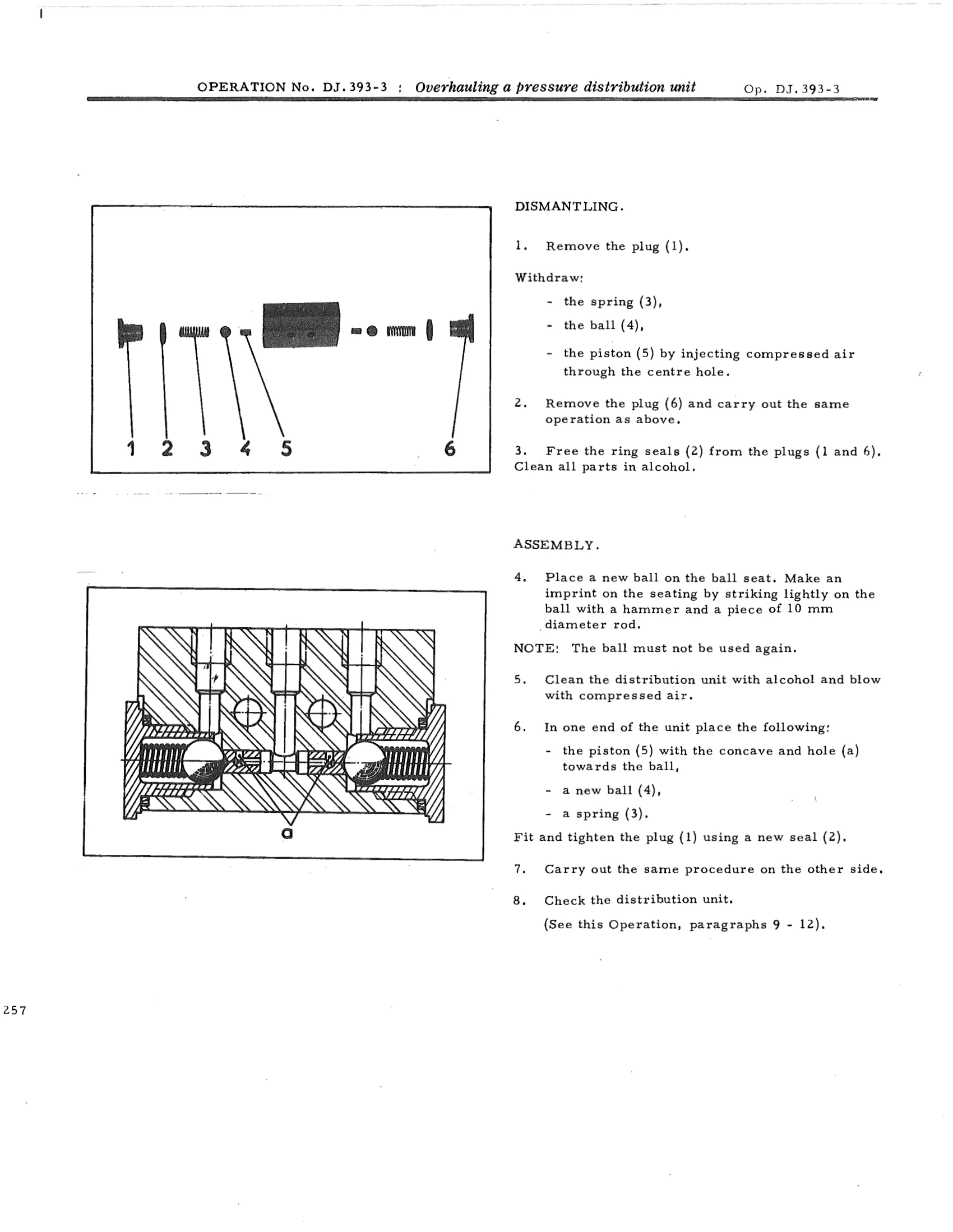 Overhauling a pressure distribution unit, page 539 of 750 — DS21 & DS21M / DS19A & DS19MA Repair Manual