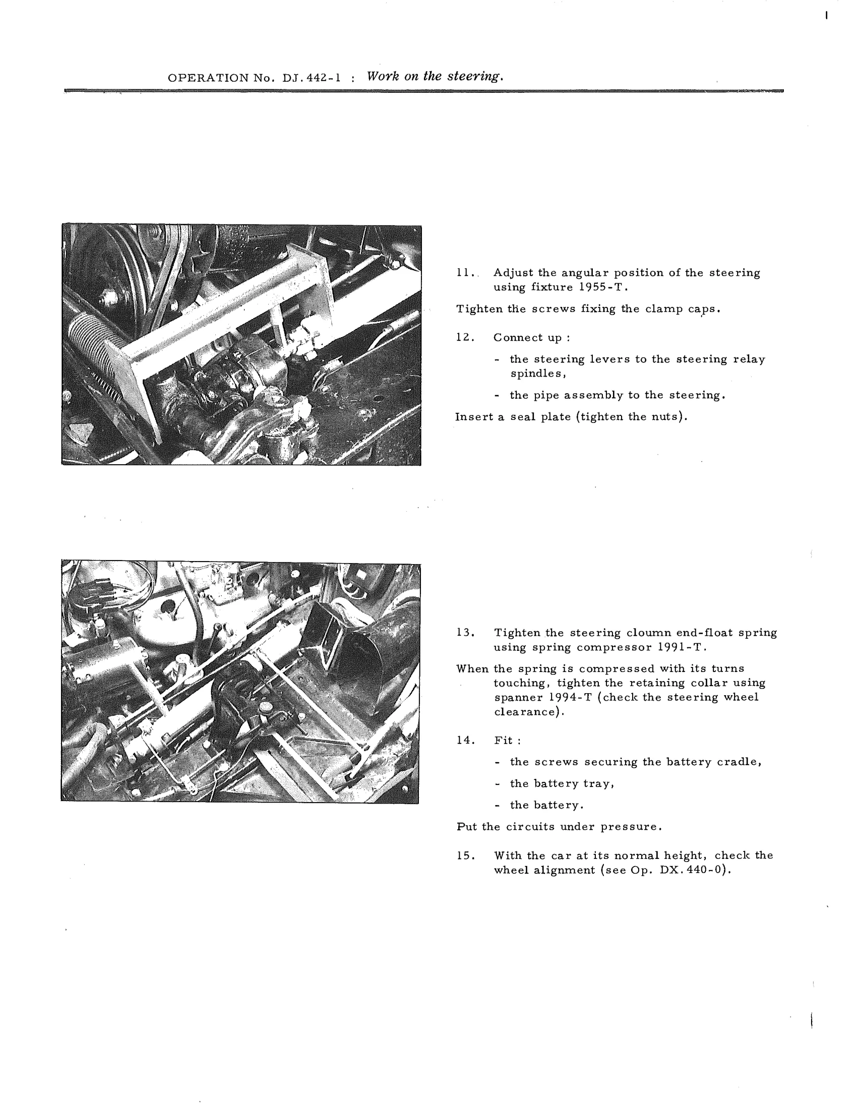 Work on the steering, page 549 of 750 — DS21 & DS21M / DS19A & DS19MA Repair Manual