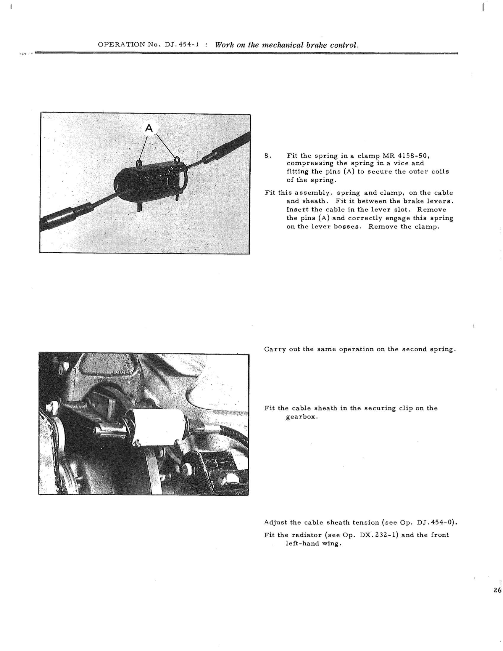 Work on the mechanical brake control, page 556 of 750 — DS21 & DS21M / DS19A & DS19MA Repair Manual
