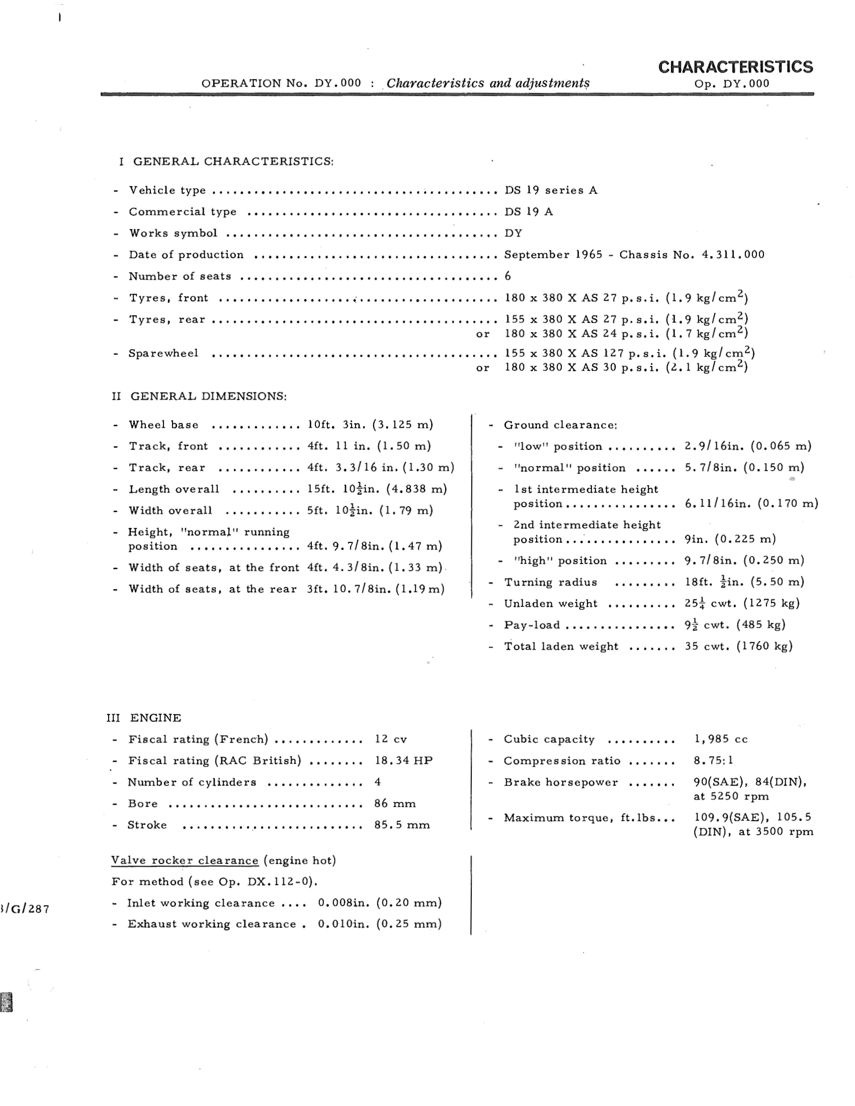 Characteristics and adjustments, page 572 of 750 — DS21 & DS21M / DS19A & DS19MA Repair Manual