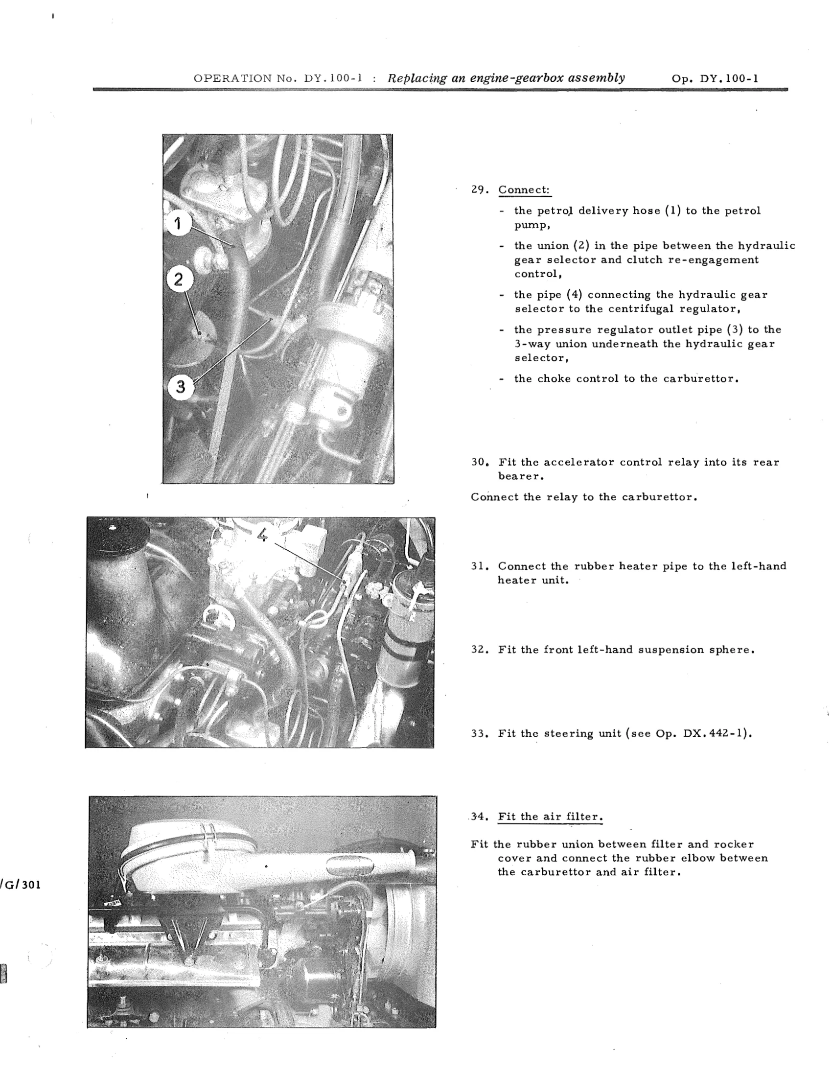 Replacing an engine-gearbox assembly, page 585 of 750 — DS21 & DS21M / DS19A & DS19MA Repair Manual