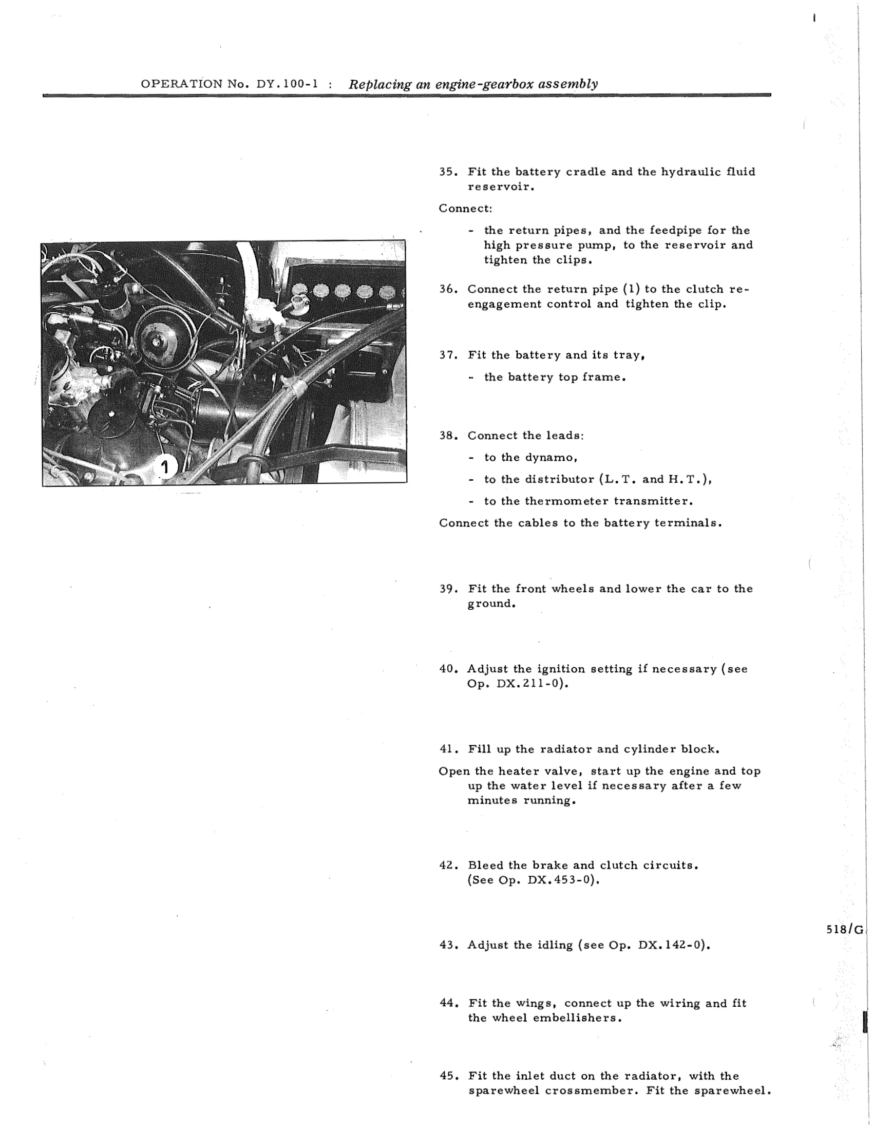 Replacing an engine-gearbox assembly, page 586 of 750 — DS21 & DS21M / DS19A & DS19MA Repair Manual