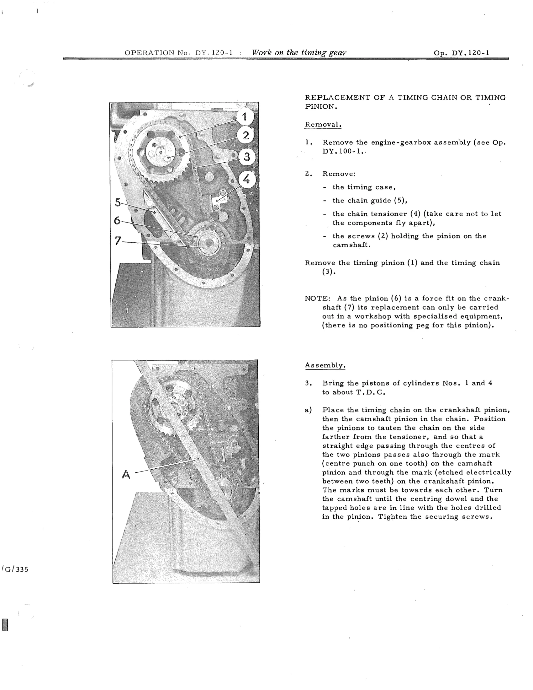 Work on the timing gear, page 625 of 750 — DS21 & DS21M / DS19A & DS19MA Repair Manual
