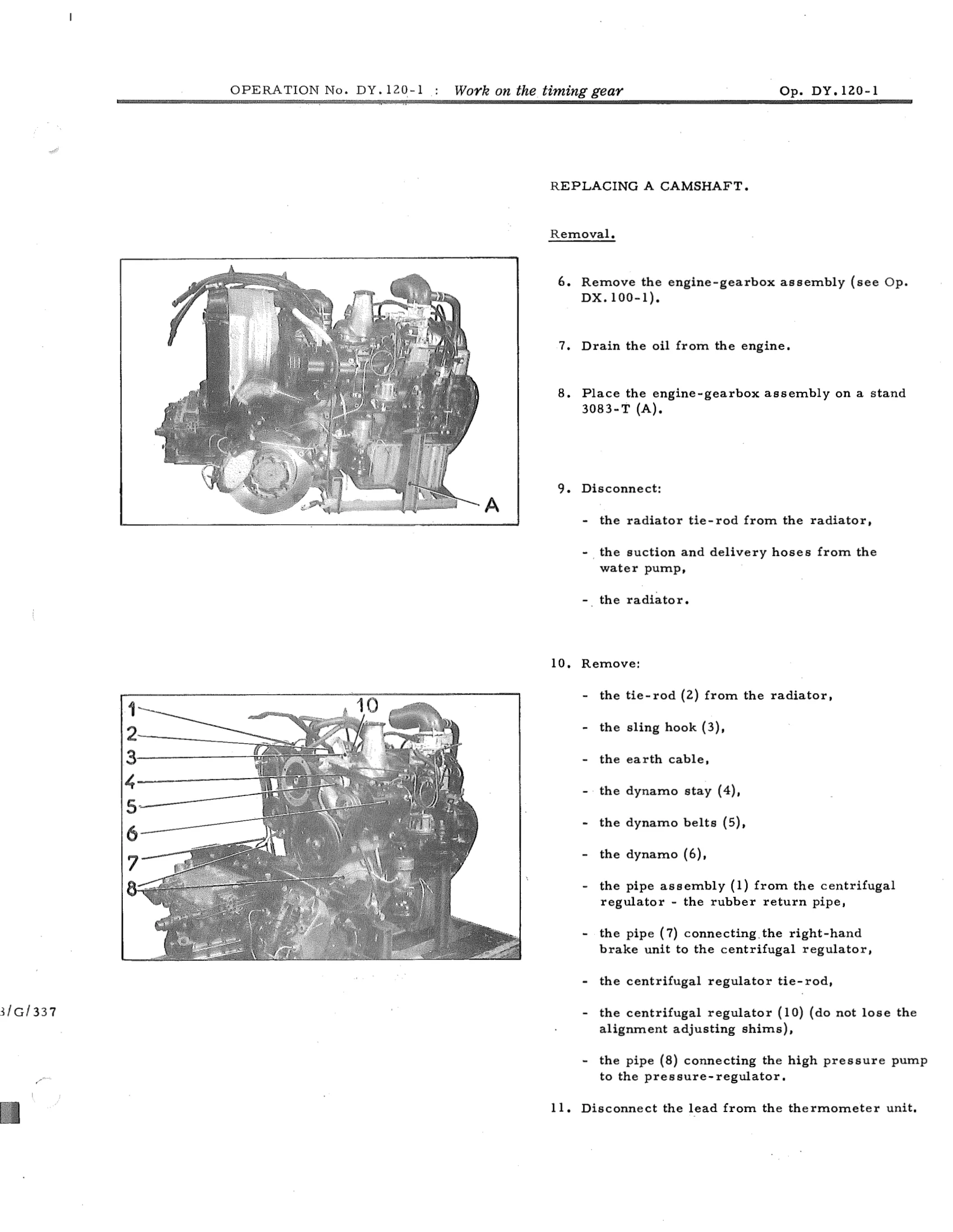 Work on the timing gear, page 627 of 750 — DS21 & DS21M / DS19A & DS19MA Repair Manual