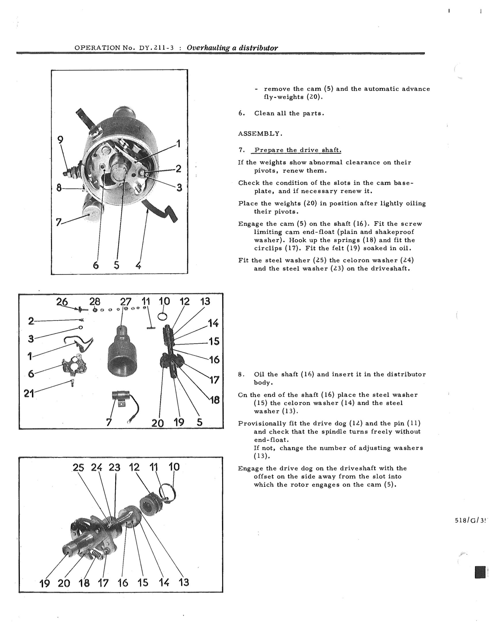 Overhauling a distributor, page 643 of 750 — DS21 & DS21M / DS19A & DS19MA Repair Manual
