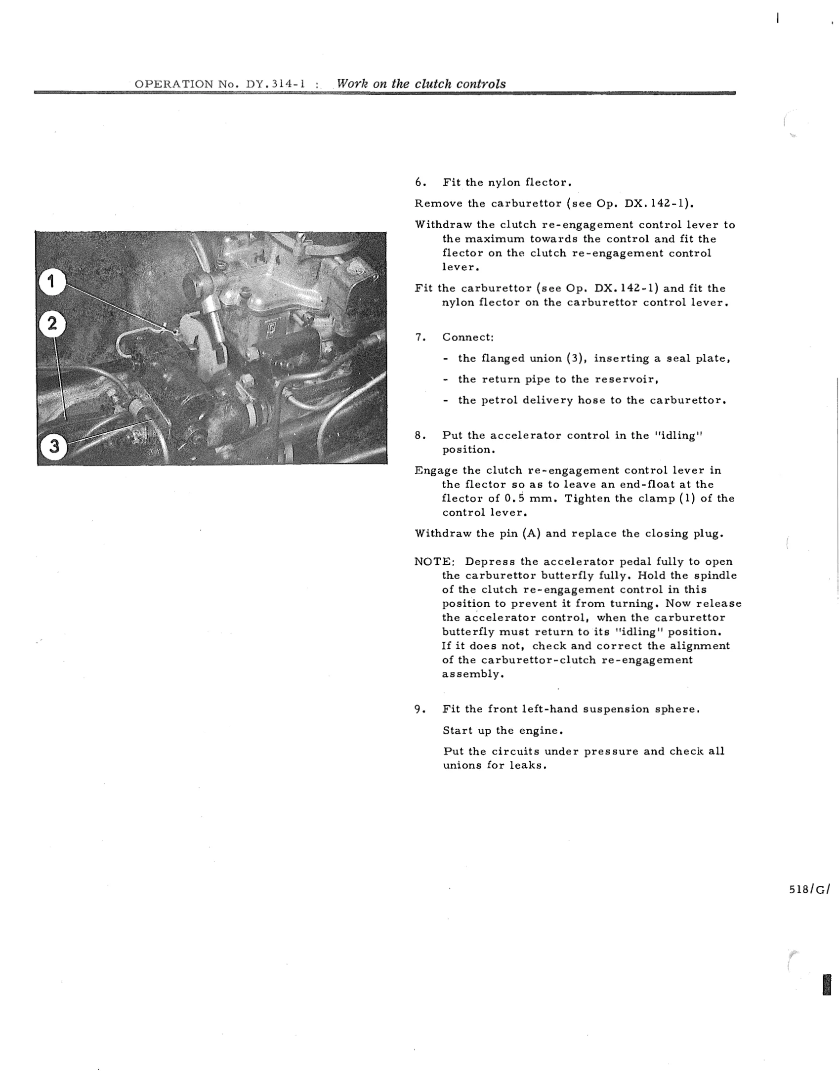 Work on the clutch controls, page 652 of 750 — DS21 & DS21M / DS19A & DS19MA Repair Manual
