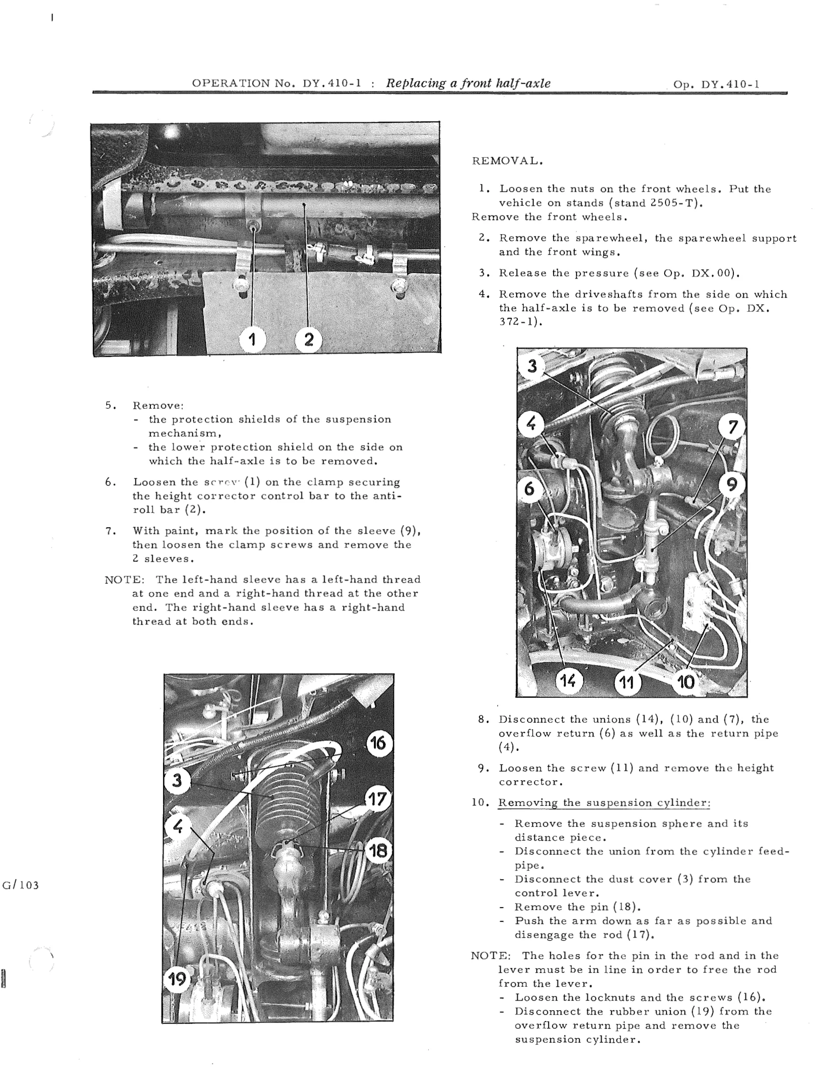 Replacing a front half-axle, page 658 of 750 — DS21 & DS21M / DS19A & DS19MA Repair Manual