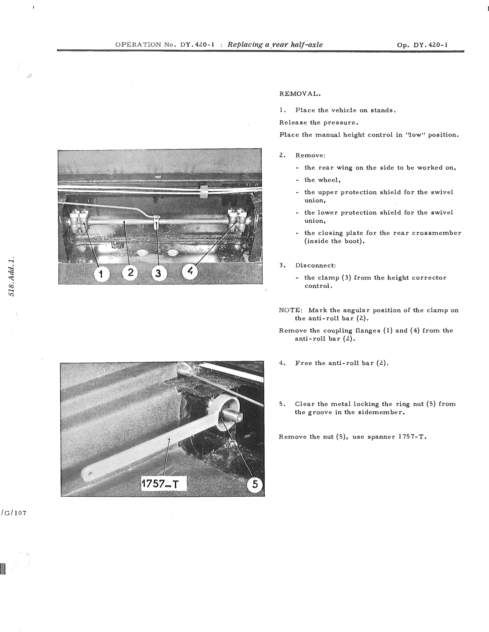 Replacing a rear half-axle, page 663 of 750 — DS21 & DS21M / DS19A & DS19MA Repair Manual