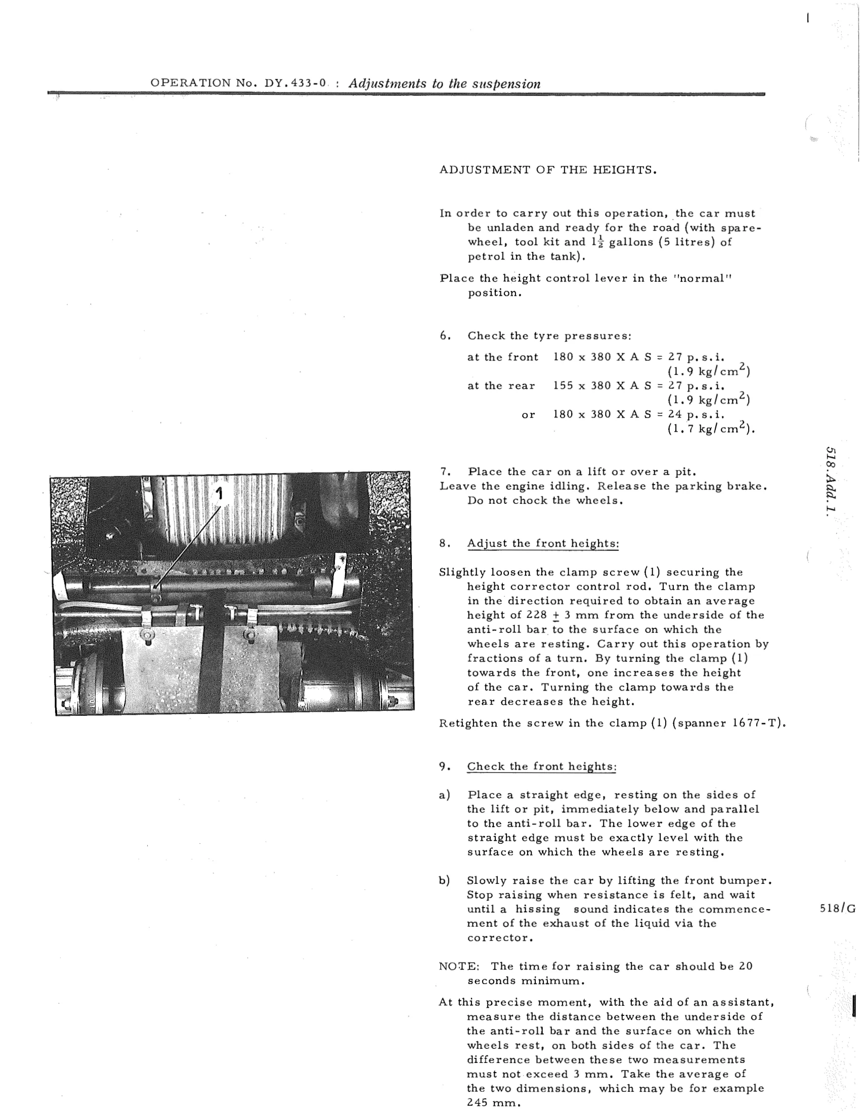 Adjustments to the suspension, page 670 of 750 — DS21 & DS21M / DS19A & DS19MA Repair Manual