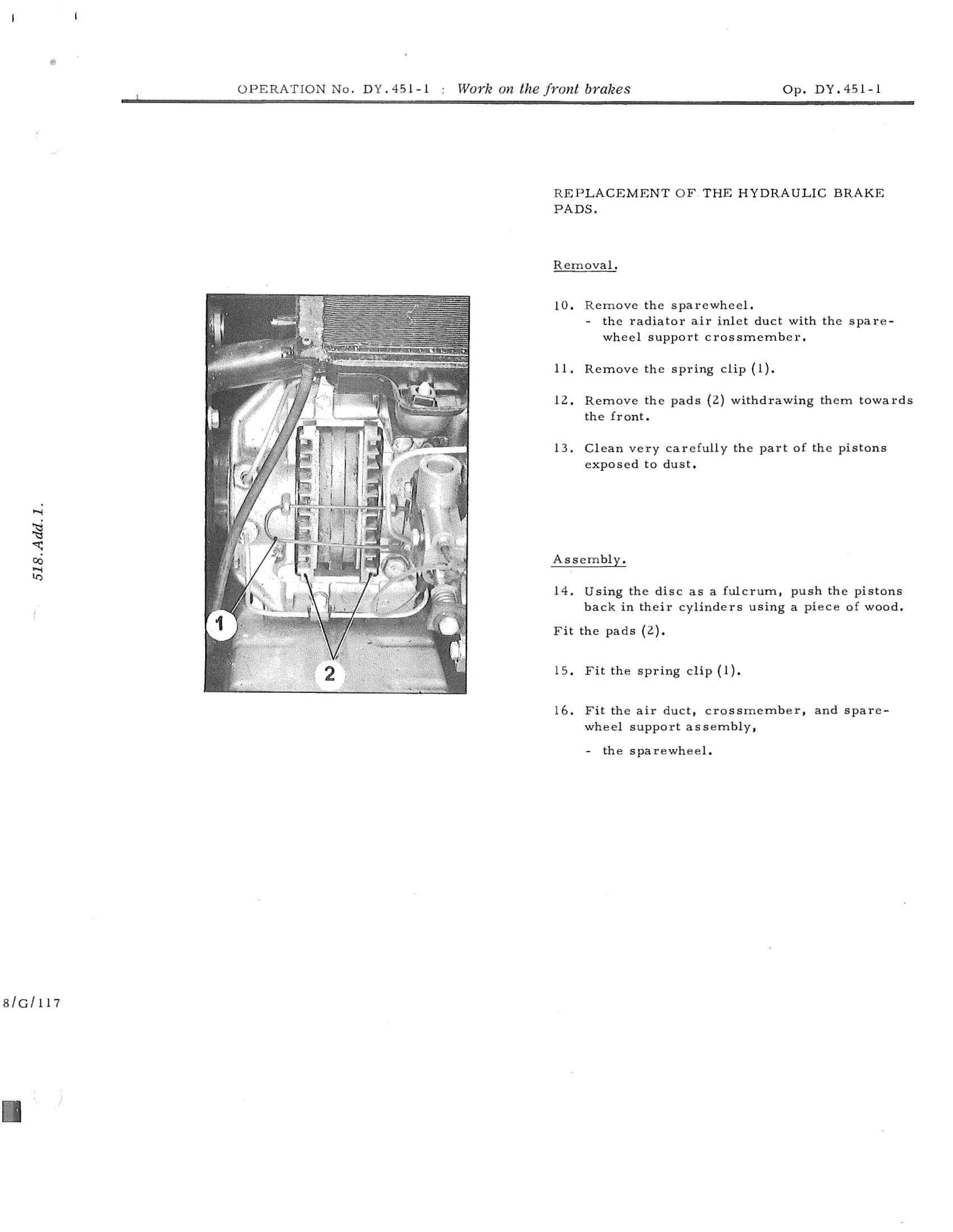 Work on the front brakes, page 680 of 750 — DS21 & DS21M / DS19A & DS19MA Repair Manual