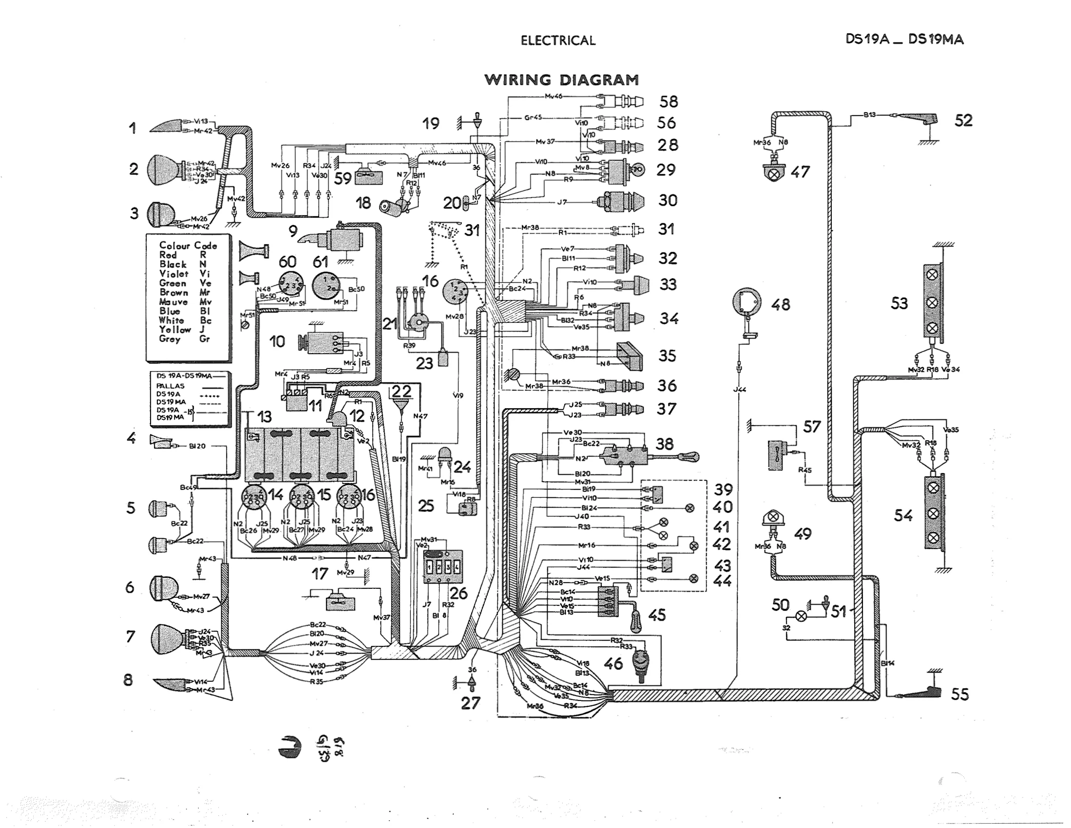Electrical installation, page 692 of 750 — DS21 & DS21M / DS19A & DS19MA Repair Manual