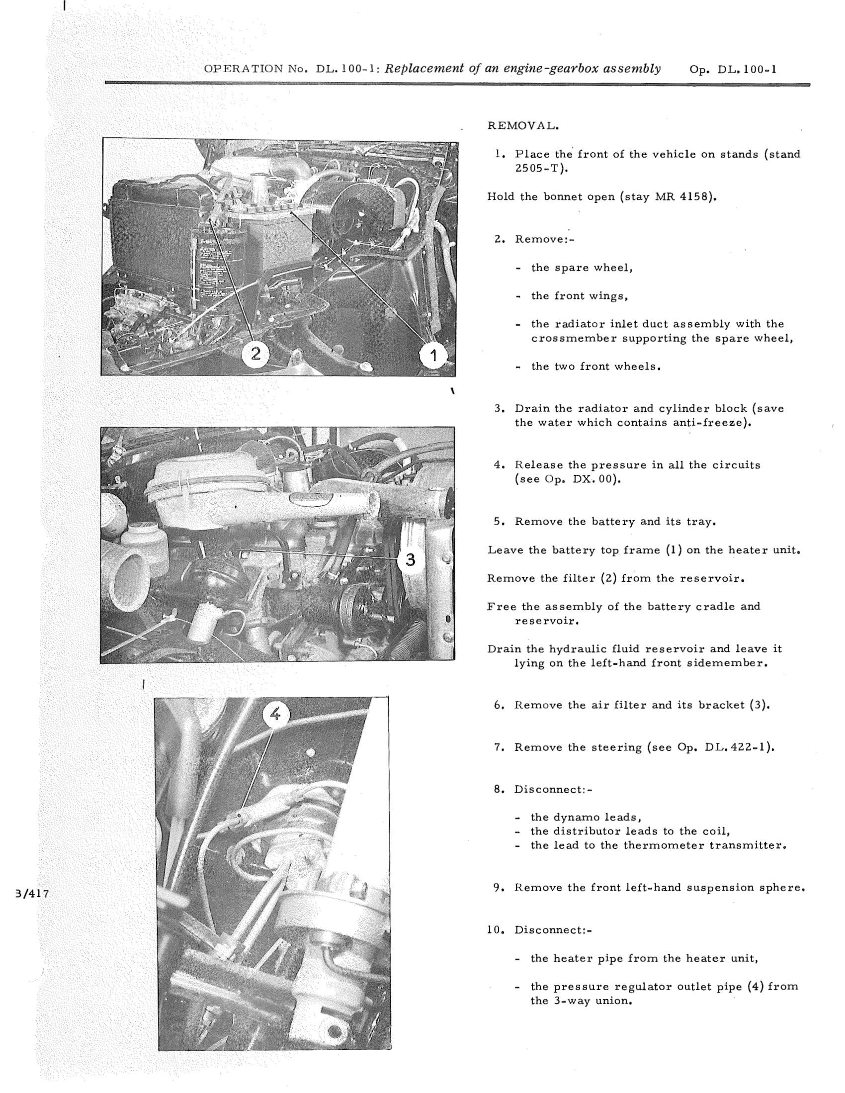 Engine replacement, page 709 of 750 — DS21 & DS21M / DS19A & DS19MA Repair Manual