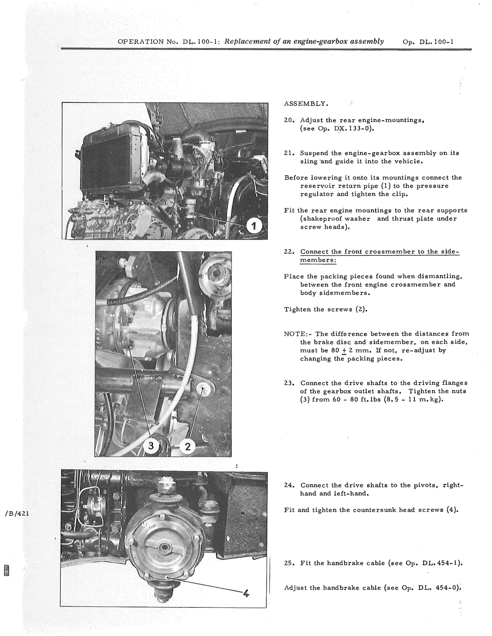 Engine replacement, page 713 of 750 — DS21 & DS21M / DS19A & DS19MA Repair Manual