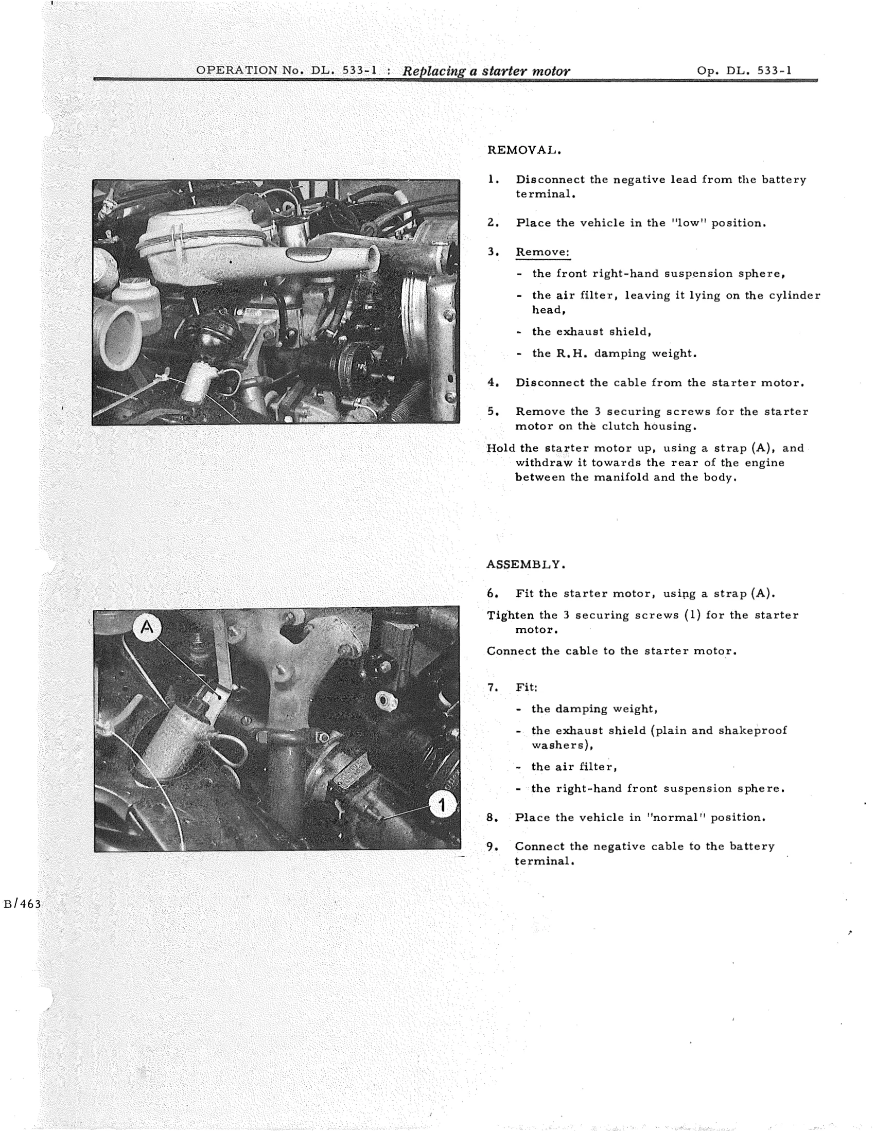 Replace starter motor, page 750 of 750 — DS21 & DS21M / DS19A & DS19MA Repair Manual
