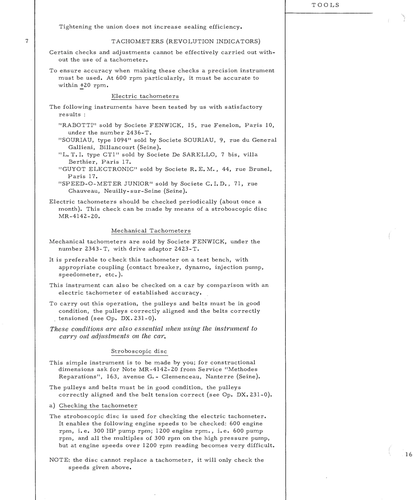 Tachometers, page 25 — DS21 & DS21M / DS19A & DS19MA Repair Manual
