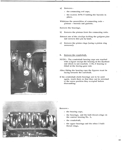 Remove crankshaft, page 53 — DS21 & DS21M / DS19A & DS19MA Repair Manual