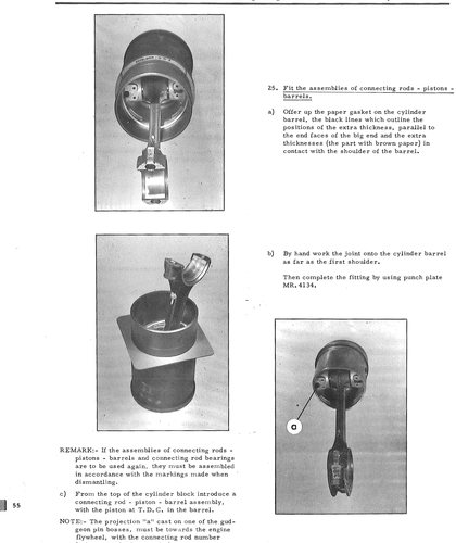 Fit rods, piston, barrels, page 62 — DS21 & DS21M / DS19A & DS19MA Repair Manual