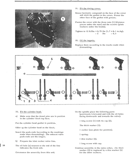 Timing cover, cylinder head, page 66 — DS21 & DS21M / DS19A & DS19MA Repair Manual