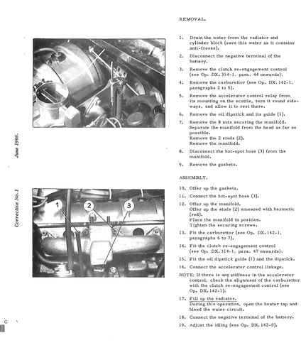 Replace inlet manifold, page 98 — DS21 & DS21M / DS19A & DS19MA Repair Manual