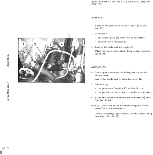 Replace accelerated idle device, page 108 — DS21 & DS21M / DS19A & DS19MA Repair Manual