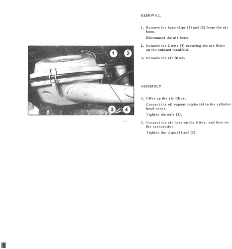 Replace air filter, page 111 — DS21 & DS21M / DS19A & DS19MA Repair Manual