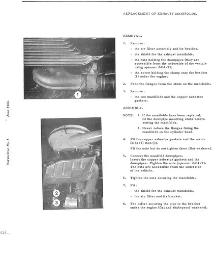 Exhaust system, page 126 — DS21 & DS21M / DS19A & DS19MA Repair Manual