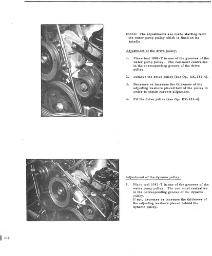 Belts, pulleys, cooling system, page 146 — DS21 & DS21M / DS19A & DS19MA Repair Manual