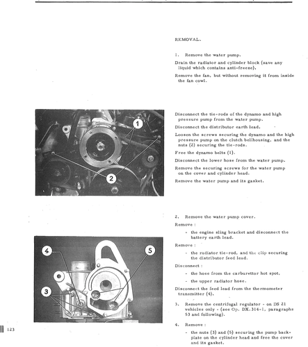 Replace water pump, page 150 — DS21 & DS21M / DS19A & DS19MA Repair Manual