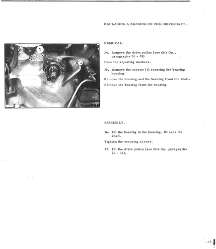 Replace drive pulley bearing, page 156 — DS21 & DS21M / DS19A & DS19MA Repair Manual