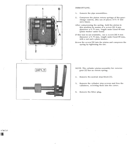 Overhaul gearbox cover, page 217 — DS21 & DS21M / DS19A & DS19MA Repair Manual