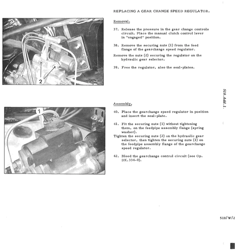 Replace change speed regulator, page 224 — DS21 & DS21M / DS19A & DS19MA Repair Manual