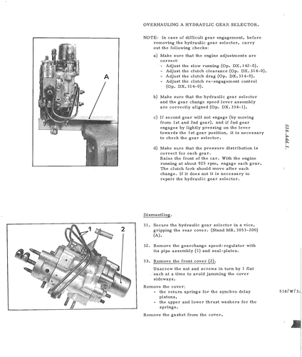 O/haul hydr. gear selector, page 230 — DS21 & DS21M / DS19A & DS19MA Repair Manual